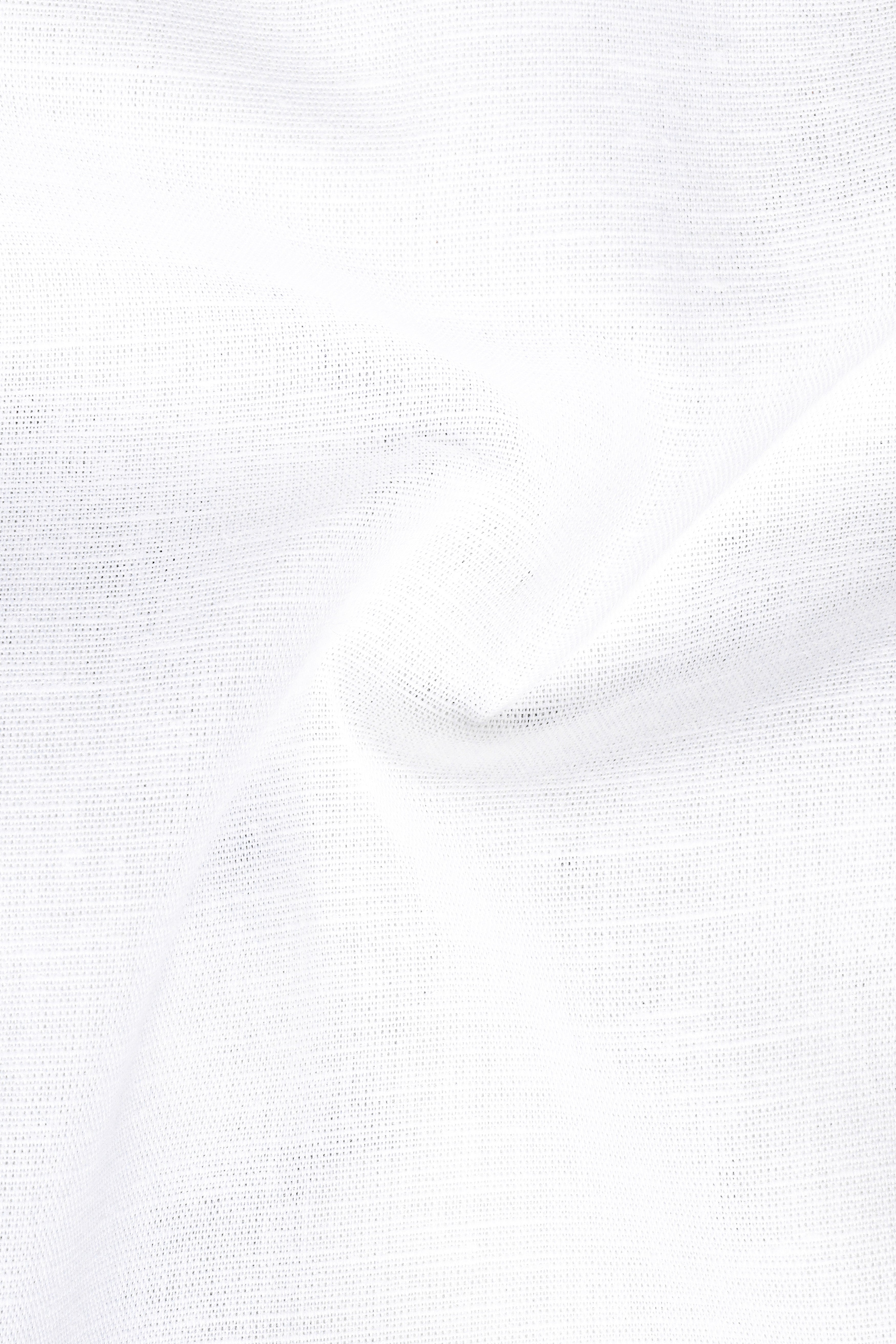 Bright White Collarless Luxurious Linen Shirt
