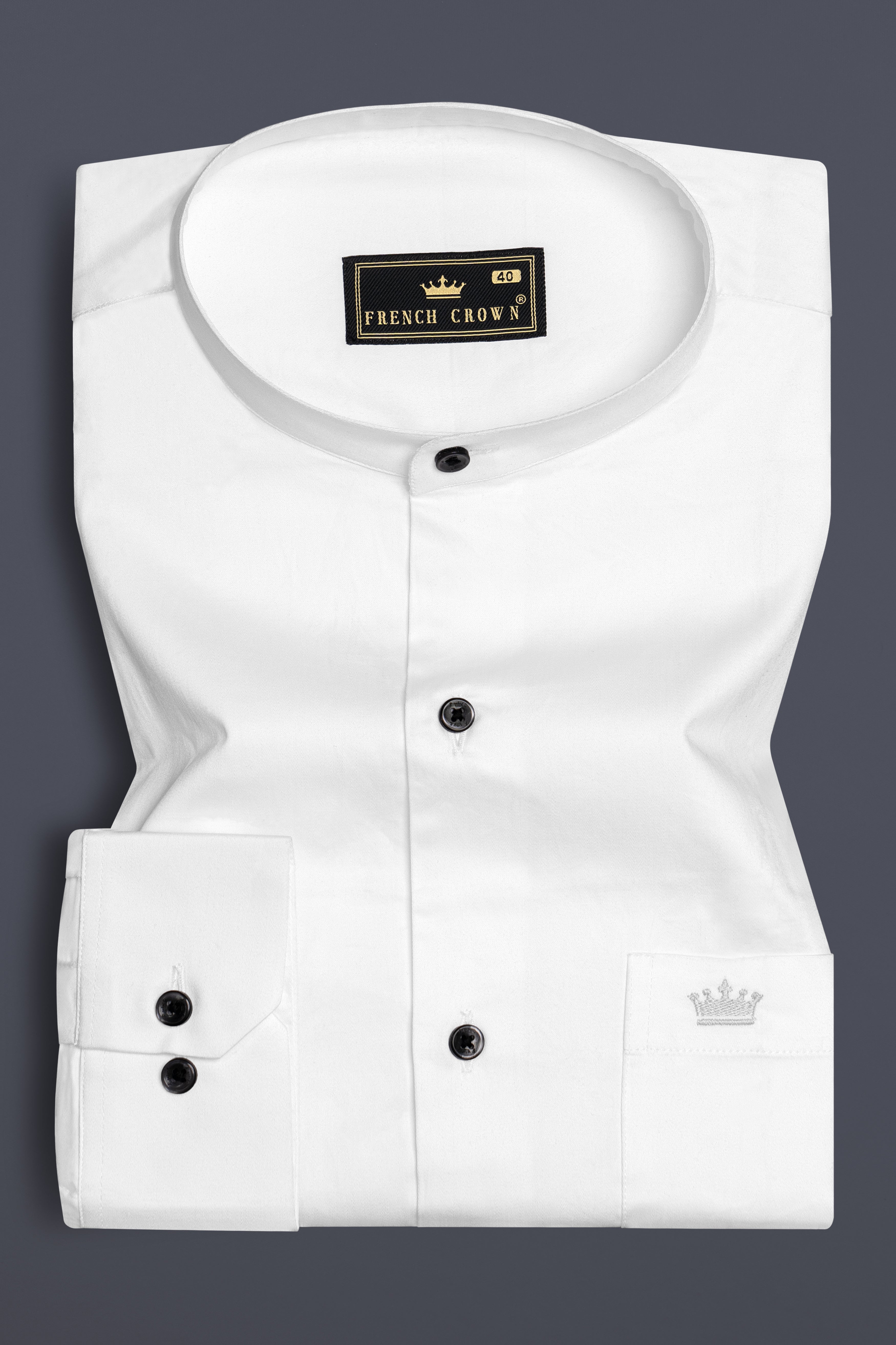 Bright White Subtle Sheen Premium Giza Cotton shirt