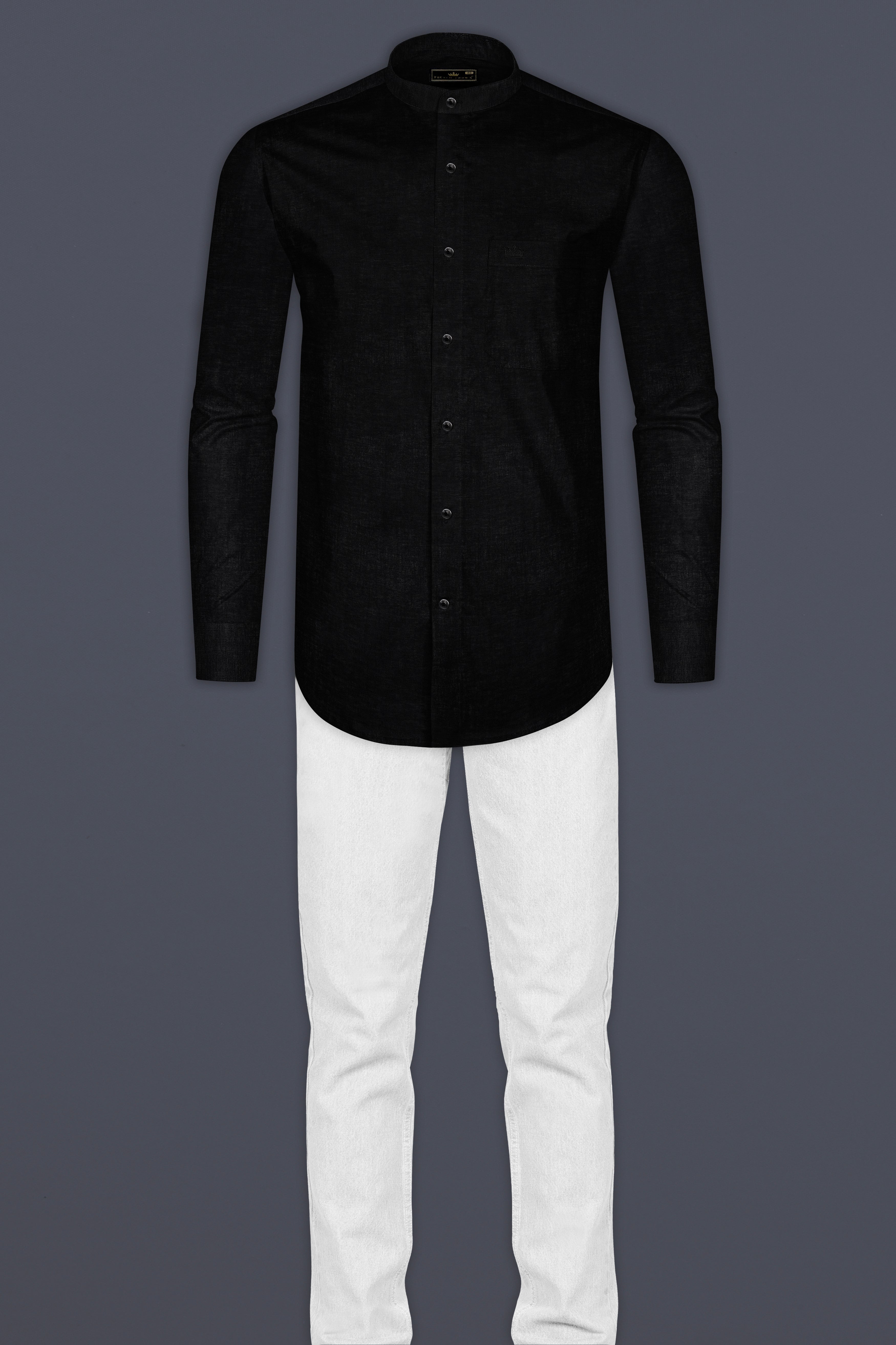 Jade Black Luxurious Linen Shirt