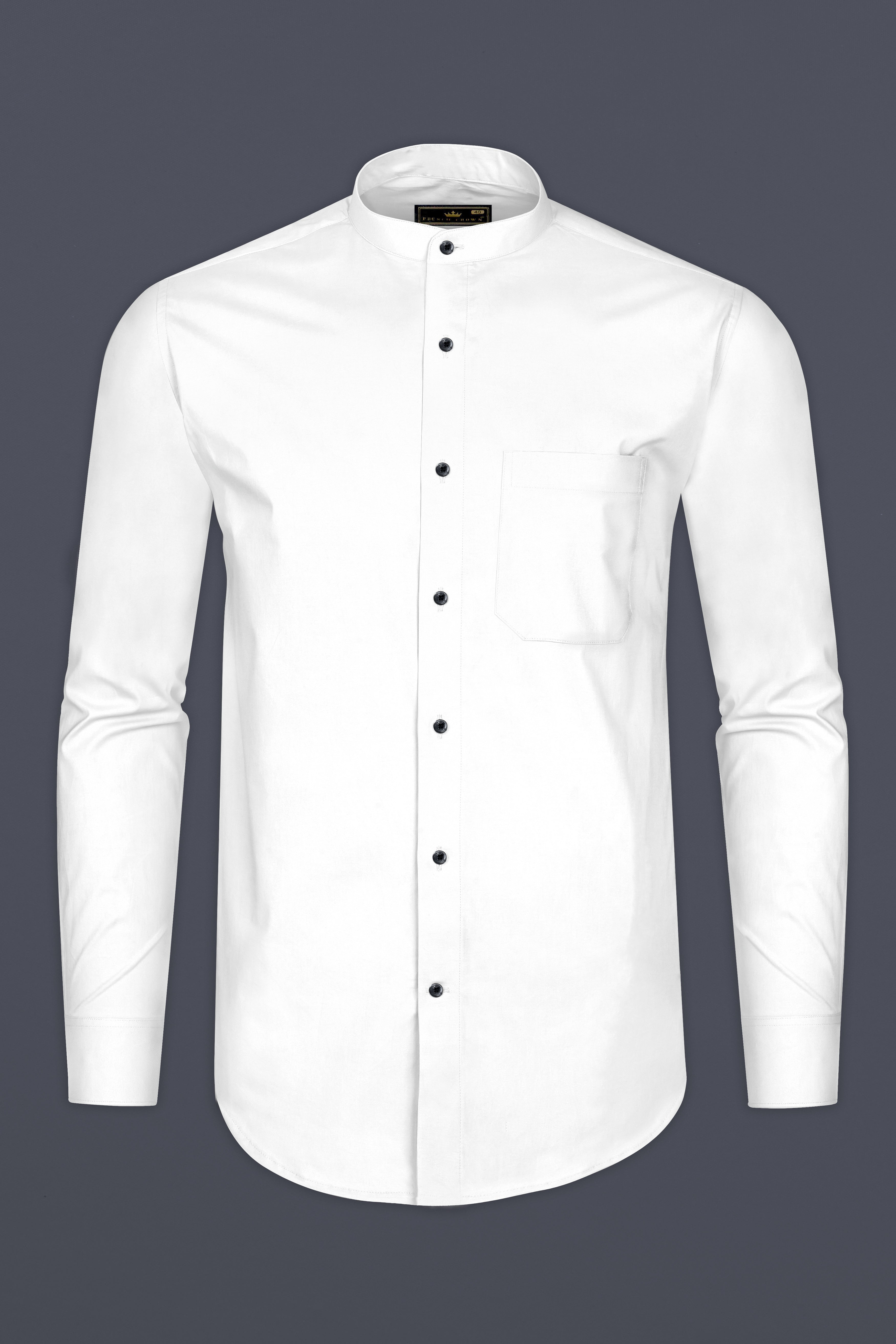 Bright White Subtle Sheen Super Soft Giza Cotton SHIRT