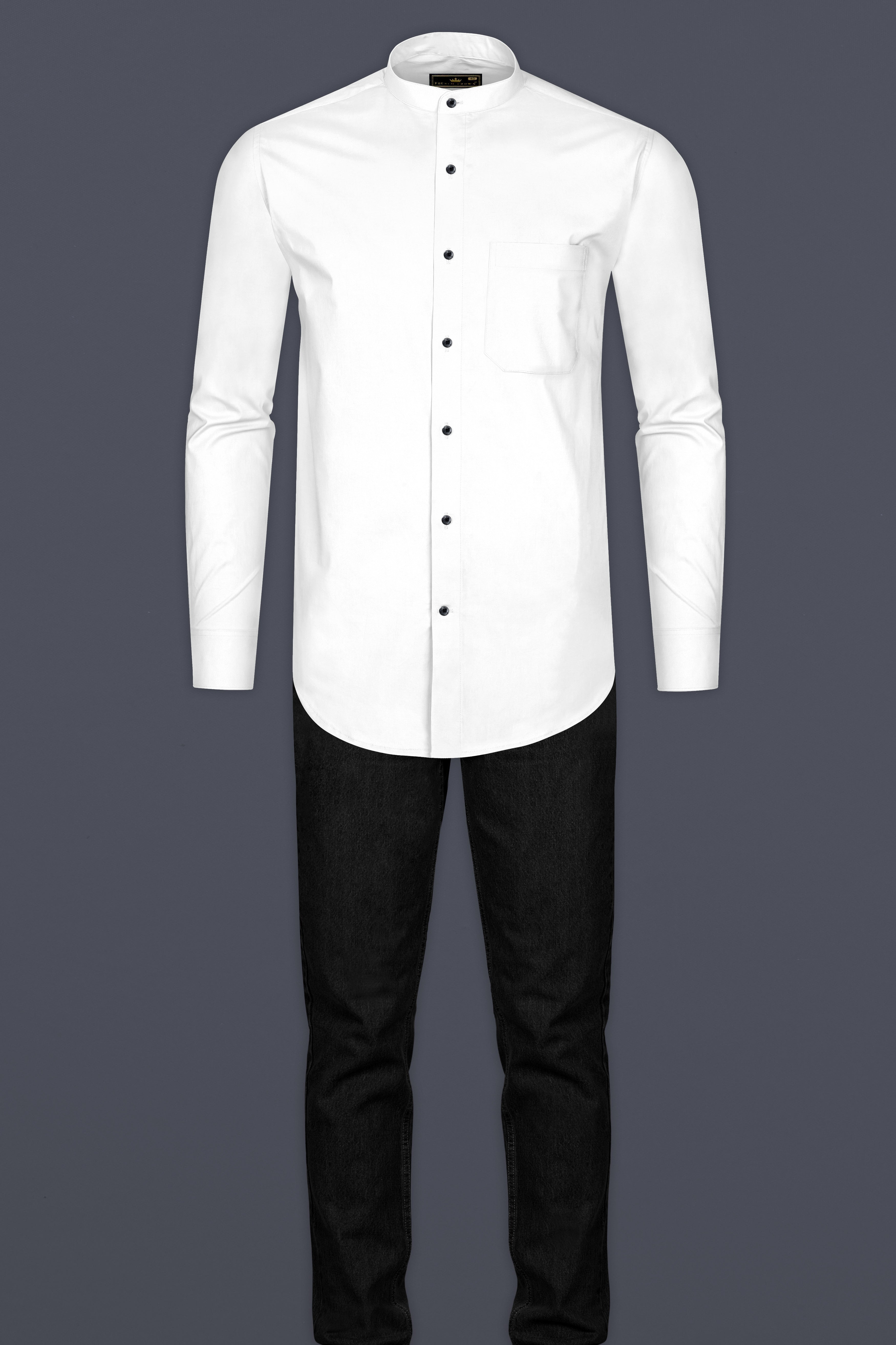 Bright White Subtle Sheen Super Soft Giza Cotton SHIRT