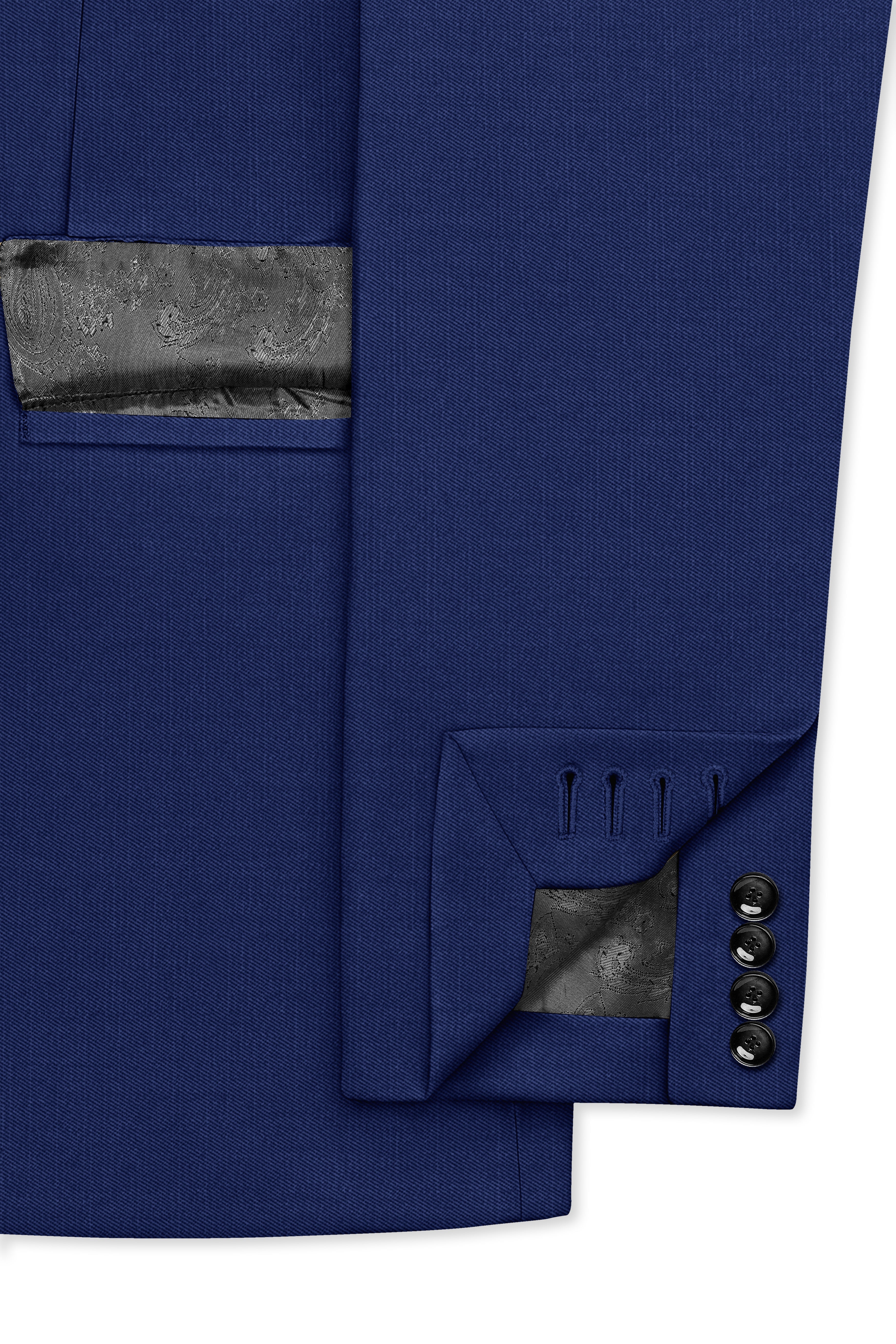 Rhino Blue Stretchable Single-Breasted traveler Suit
