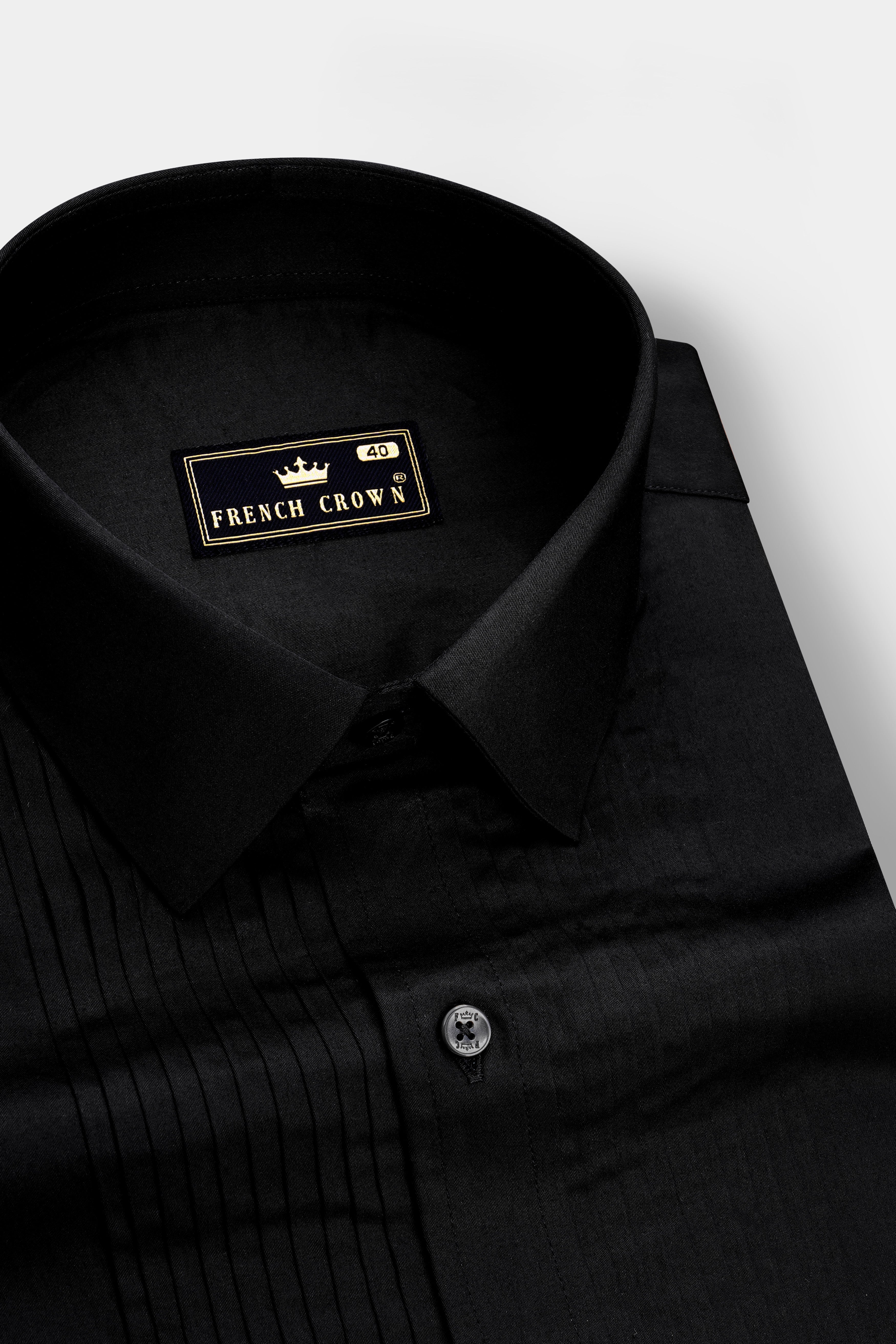Jade Black Tuxedo Super Soft Giza Cotton Shirt