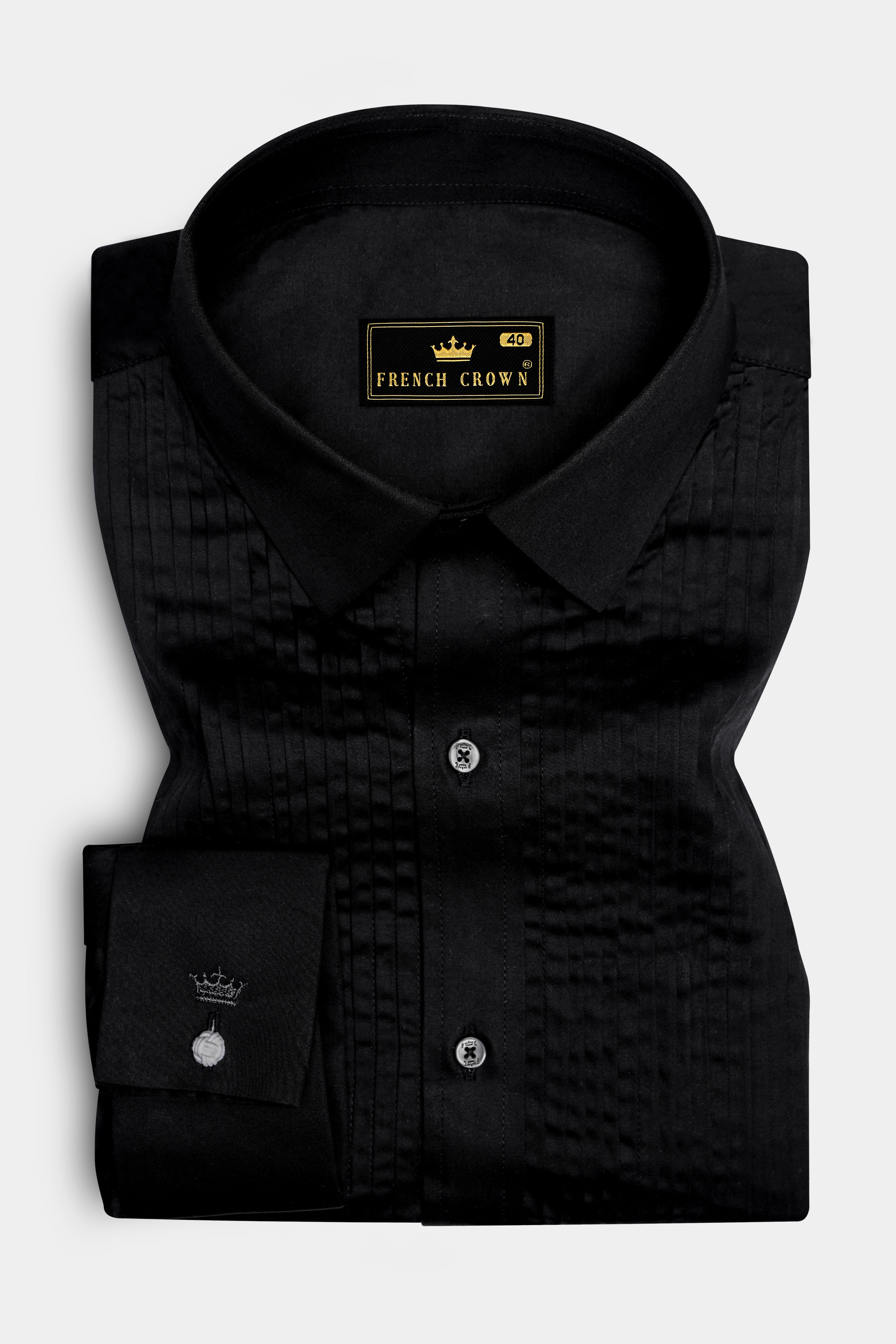 Jade Black Tuxedo Super Soft Giza Cotton Shirt