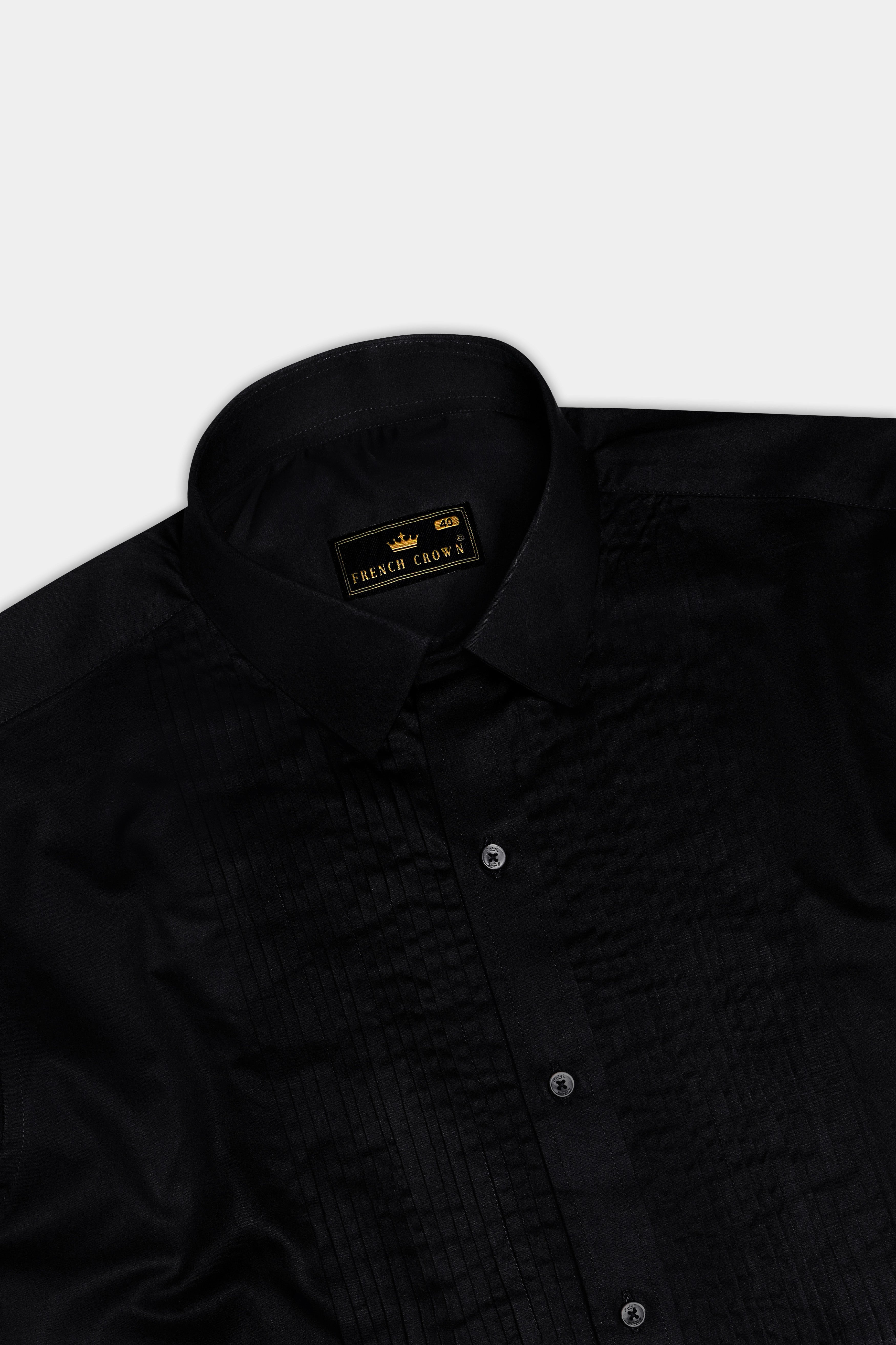 Jade Black Tuxedo Super Soft Giza Cotton Shirt