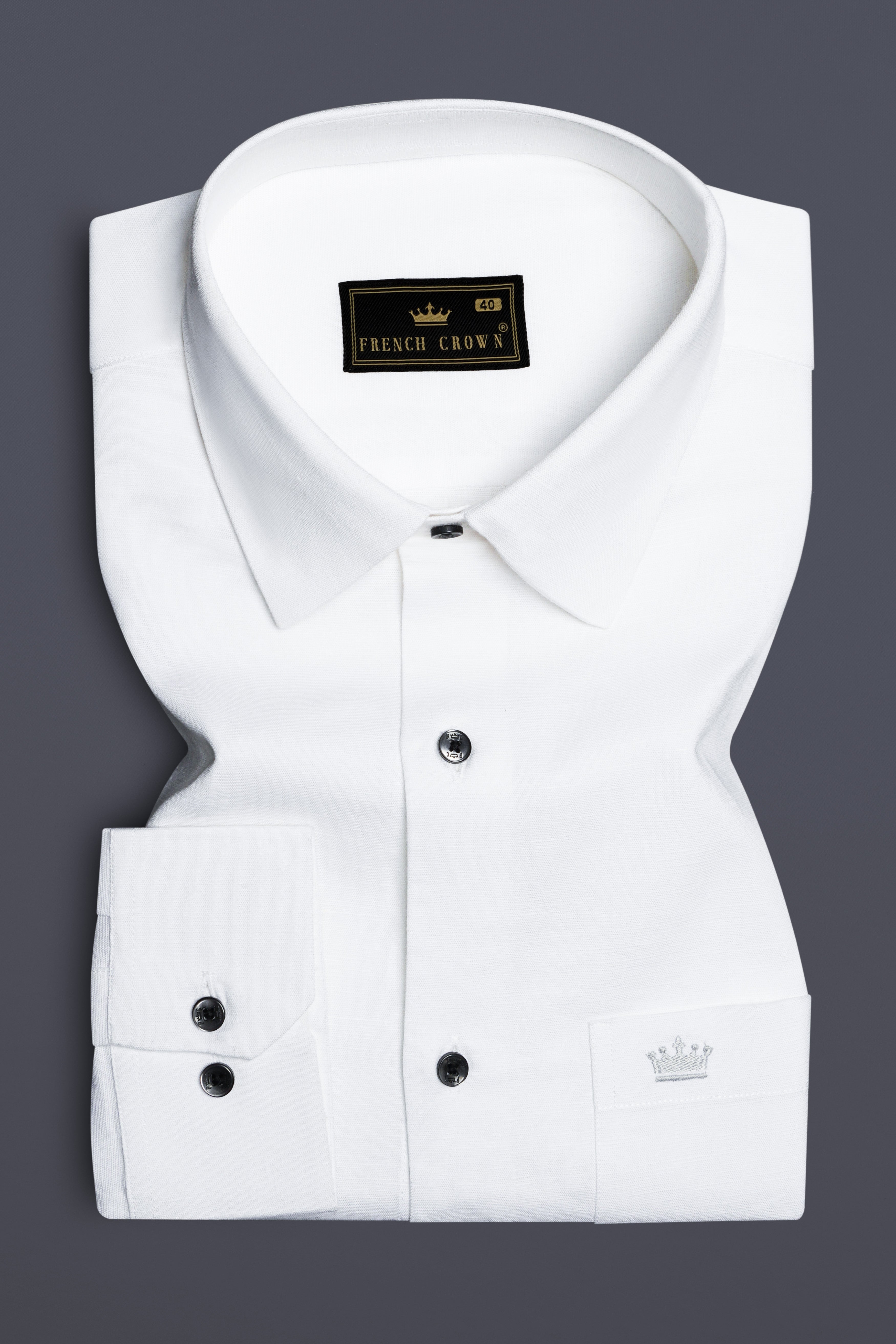 Bright White Luxurious Linen Shirt