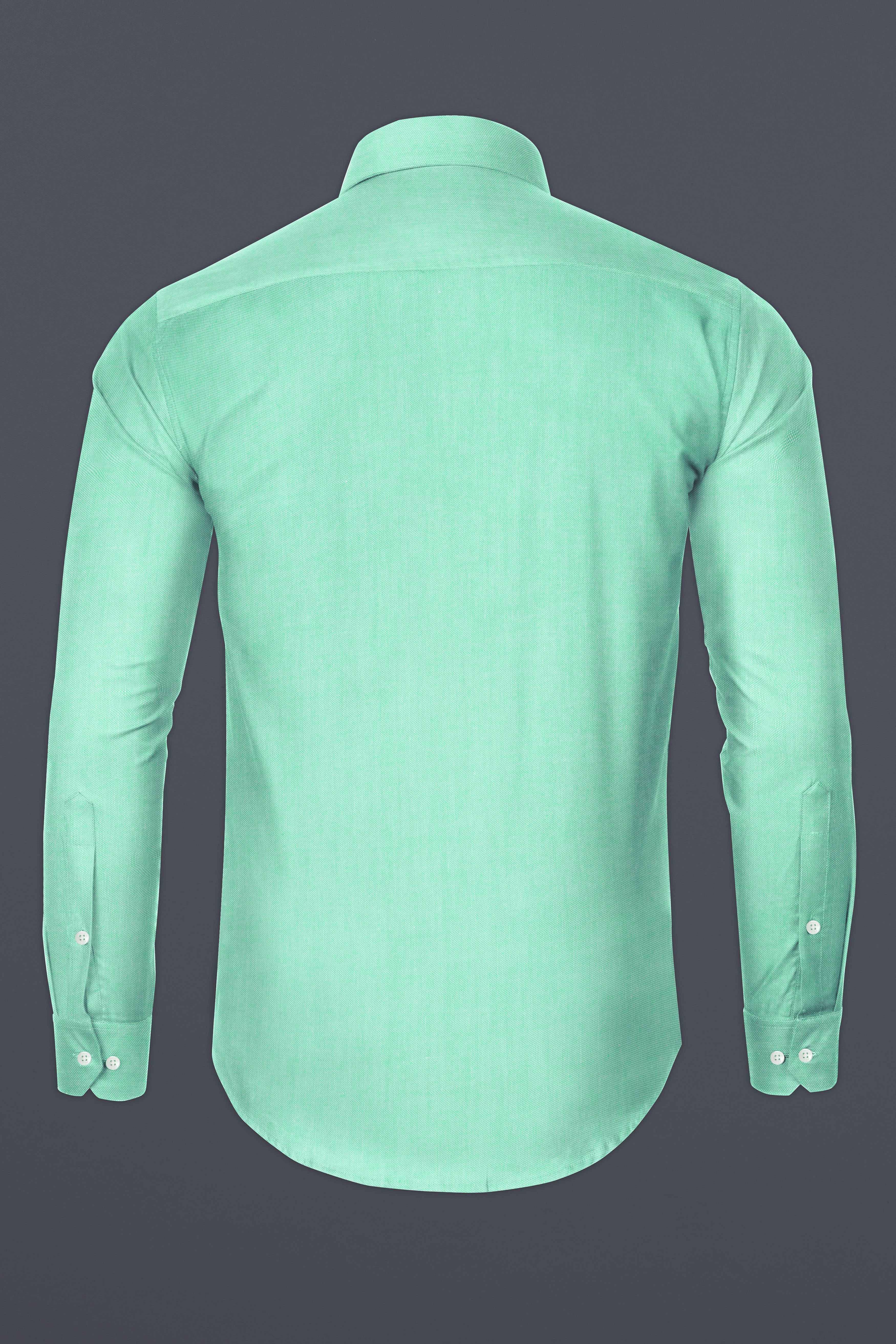 Algae Green Solid Royal Oxford Shirt