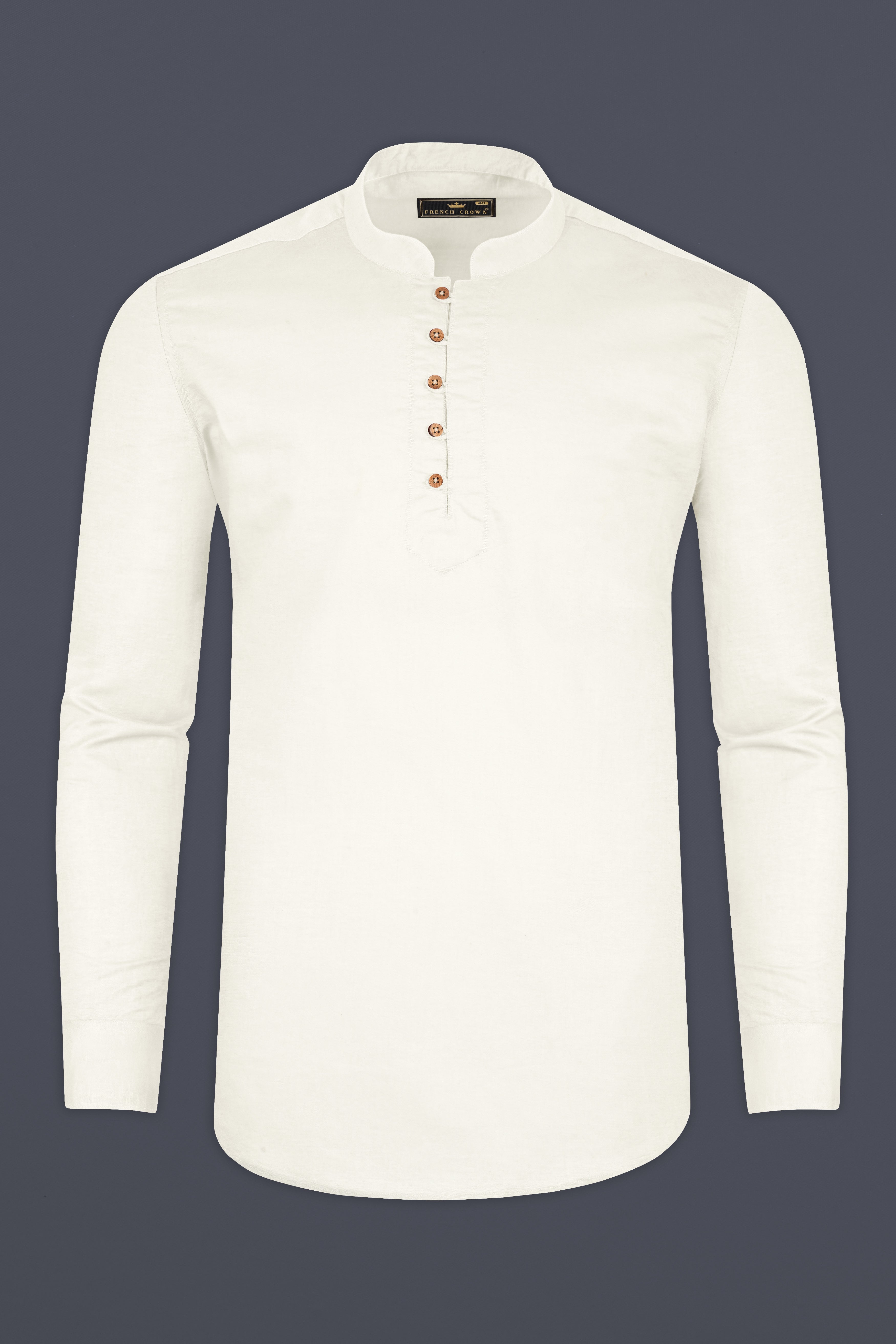 Ecru White Premium Cotton Kurta Shirt