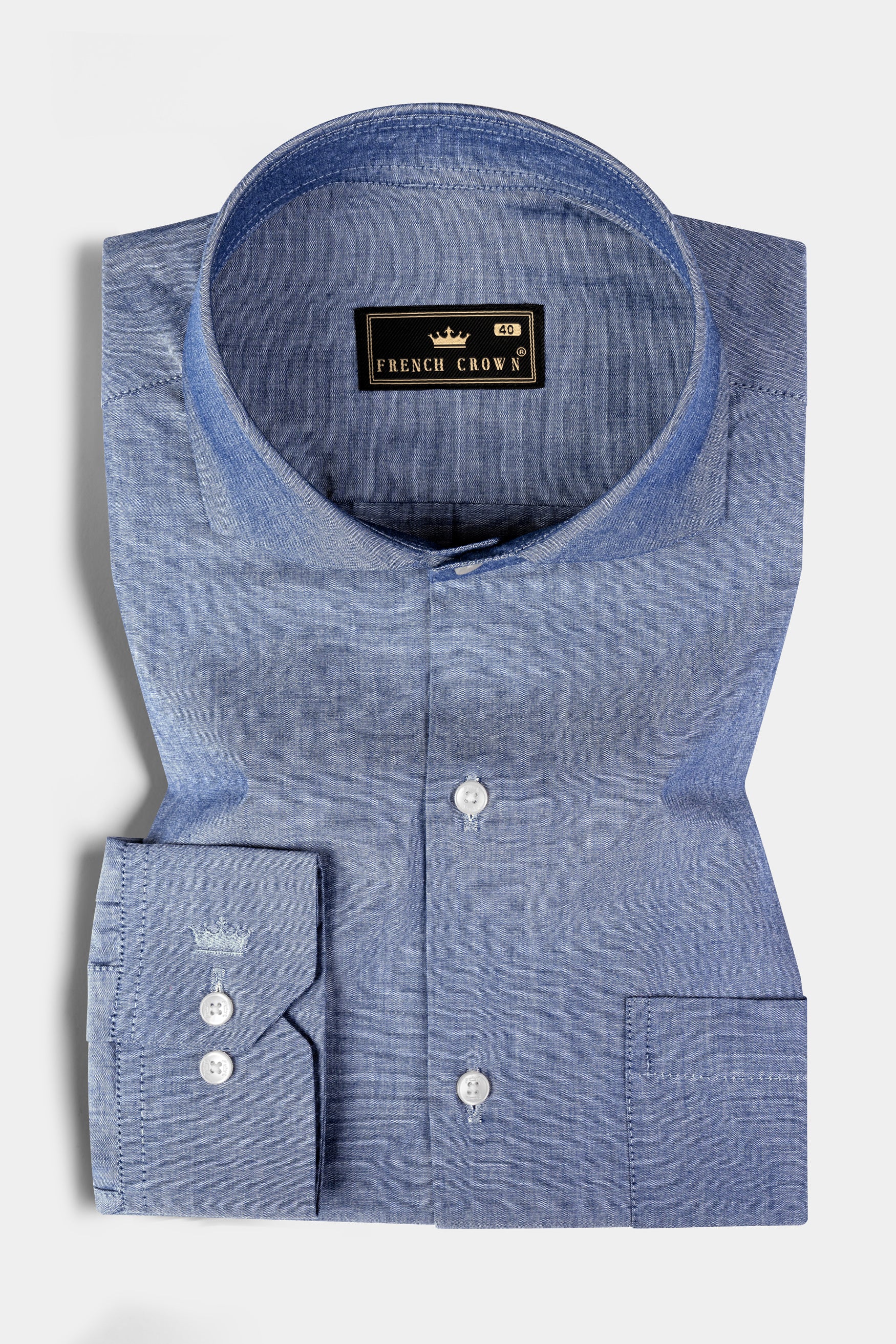 Blue Zodiac Chambray Premium Cotton Shirt