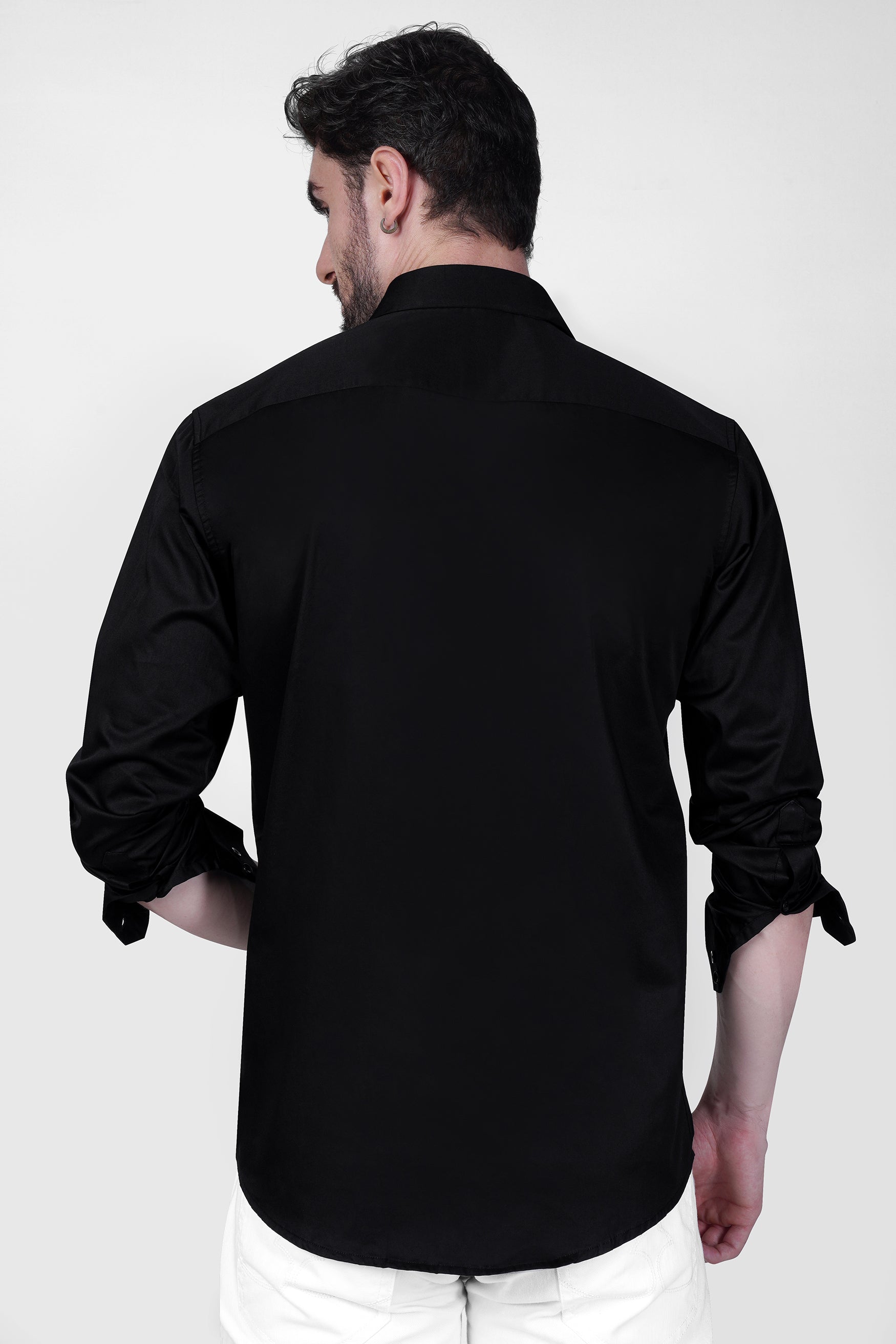 Jade Black Zipper Closure Premium Cotton Shirt 5157-BLK-P73-38, 5157-BLK-P73-H-38, 5157-BLK-P73-39, 5157-BLK-P73-H-39, 5157-BLK-P73-40, 5157-BLK-P73-H-40, 5157-BLK-P73-42, 5157-BLK-P73-H-42, 5157-BLK-P73-44, 5157-BLK-P73-H-44, 5157-BLK-P73-46, 5157-BLK-P73-H-46, 5157-BLK-P73-48, 5157-BLK-P73-H-48, 5157-BLK-P73-50, 5157-BLK-P73-H-50, 5157-BLK-P73-52, 5157-BLK-P73-H-52