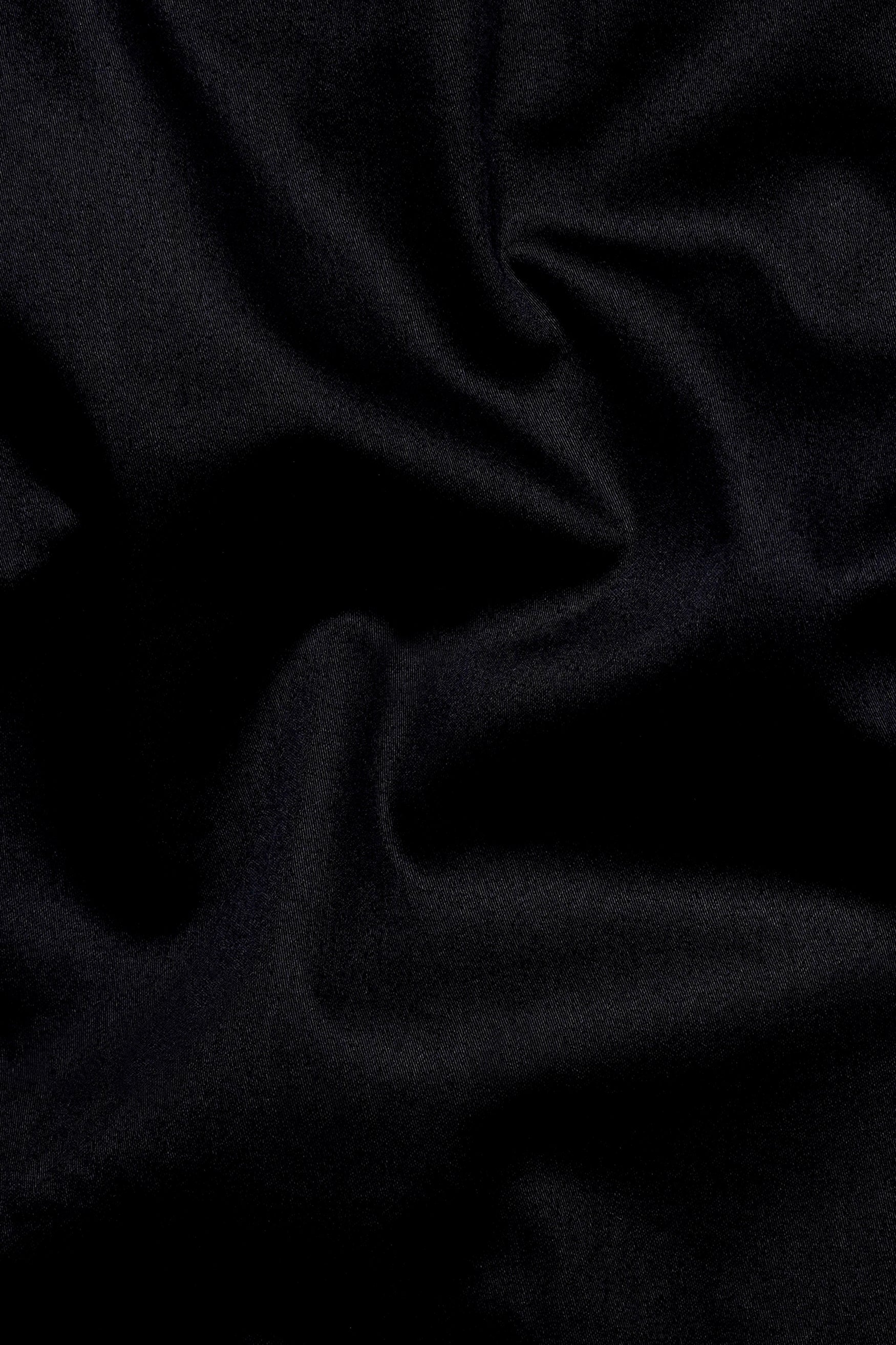Jade Black Zipper Closure Premium Cotton Shirt