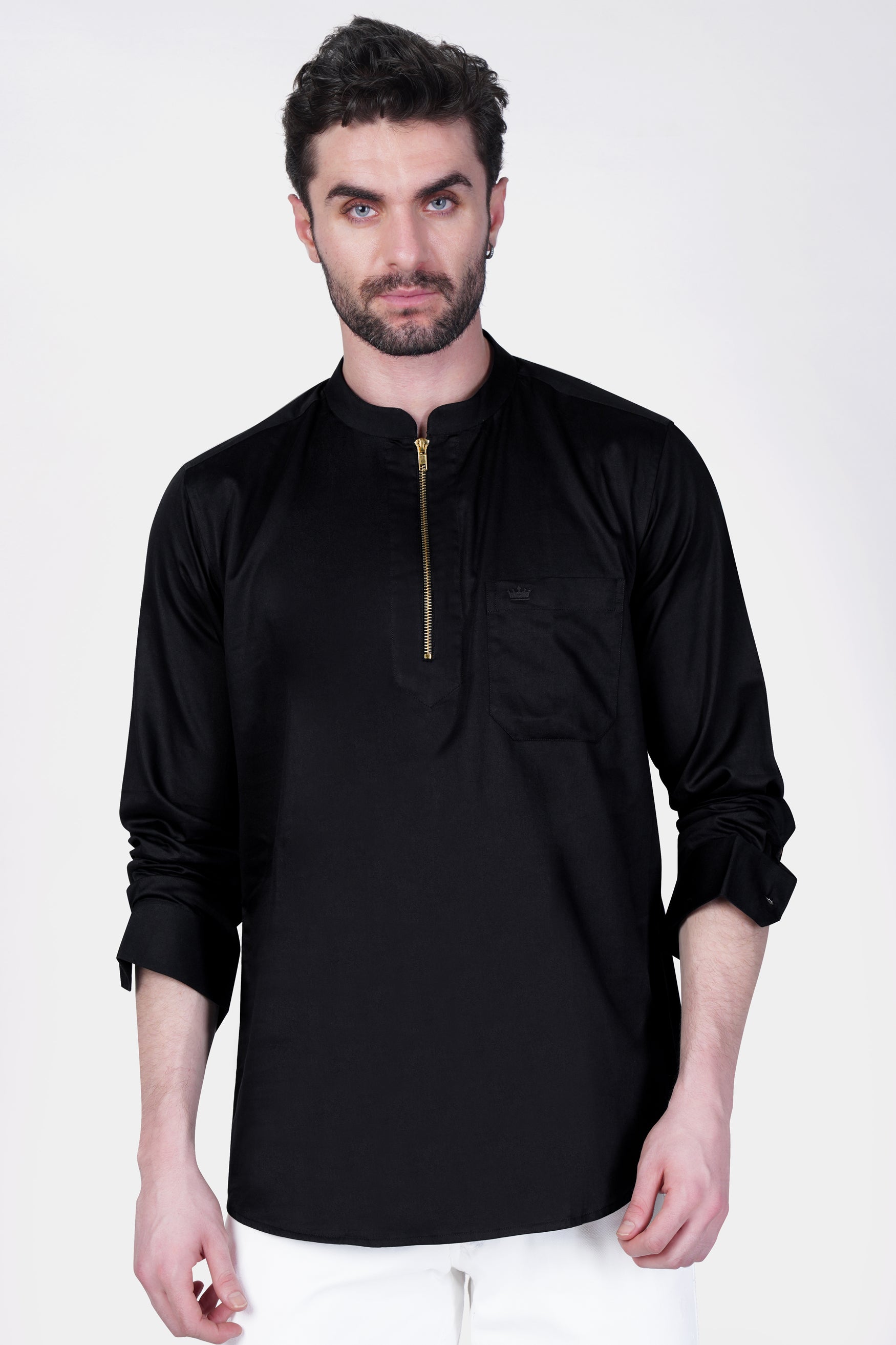 Jade Black Zipper Closure Premium Cotton Shirt 5158-KS-P74-38, 5158-KS-P74-H-38, 5158-KS-P74-39, 5158-KS-P74-H-39, 5158-KS-P74-40, 5158-KS-P74-H-40, 5158-KS-P74-42, 5158-KS-P74-H-42, 5158-KS-P74-44, 5158-KS-P74-H-44, 5158-KS-P74-46, 5158-KS-P74-H-46, 5158-KS-P74-48, 5158-KS-P74-H-48, 5158-KS-P74-50, 5158-KS-P74-H-50, 5158-KS-P74-52, 5158-KS-P74-H-52