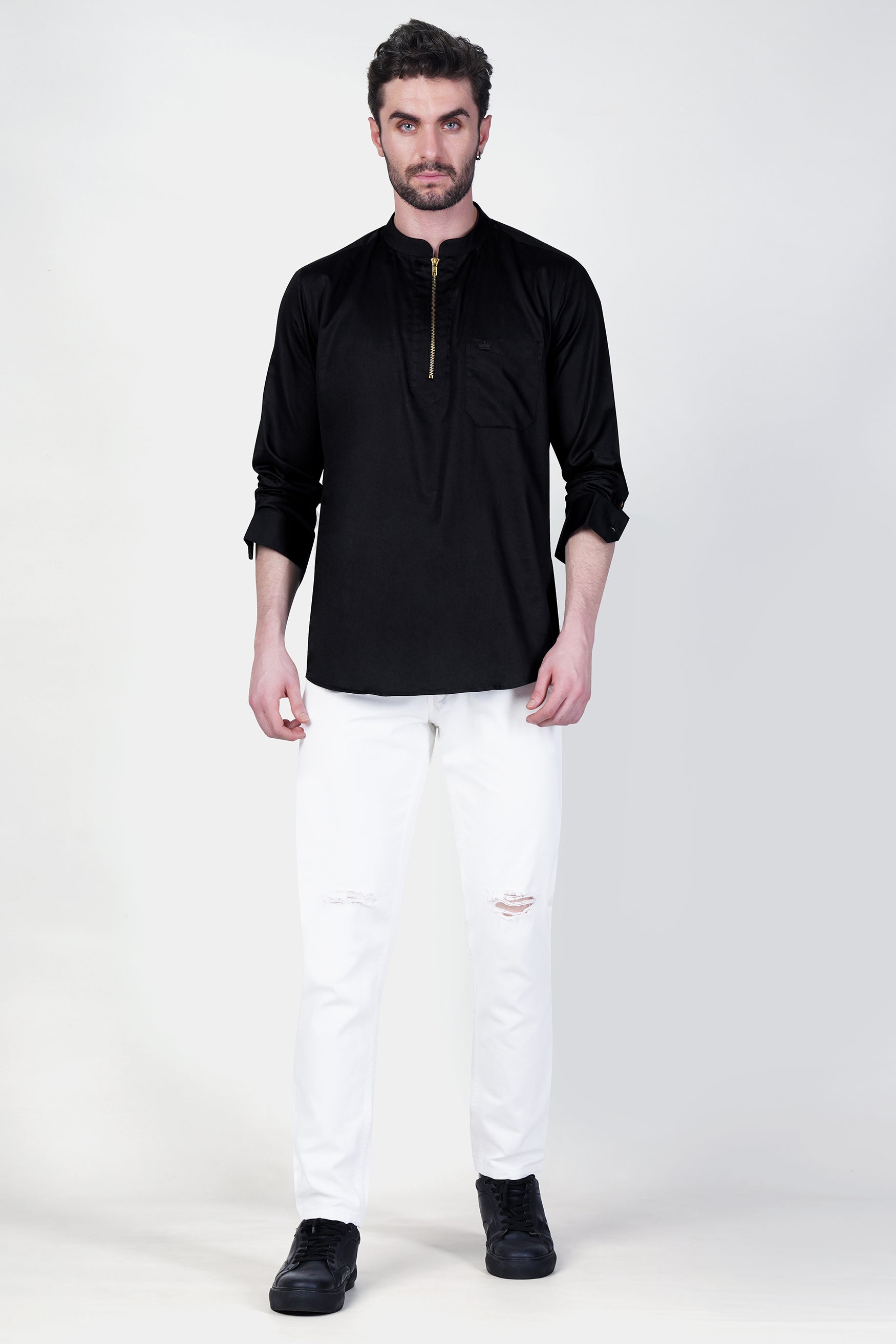 Jade Black Zipper Closure Premium Cotton Shirt 5158-KS-P74-38, 5158-KS-P74-H-38, 5158-KS-P74-39, 5158-KS-P74-H-39, 5158-KS-P74-40, 5158-KS-P74-H-40, 5158-KS-P74-42, 5158-KS-P74-H-42, 5158-KS-P74-44, 5158-KS-P74-H-44, 5158-KS-P74-46, 5158-KS-P74-H-46, 5158-KS-P74-48, 5158-KS-P74-H-48, 5158-KS-P74-50, 5158-KS-P74-H-50, 5158-KS-P74-52, 5158-KS-P74-H-52