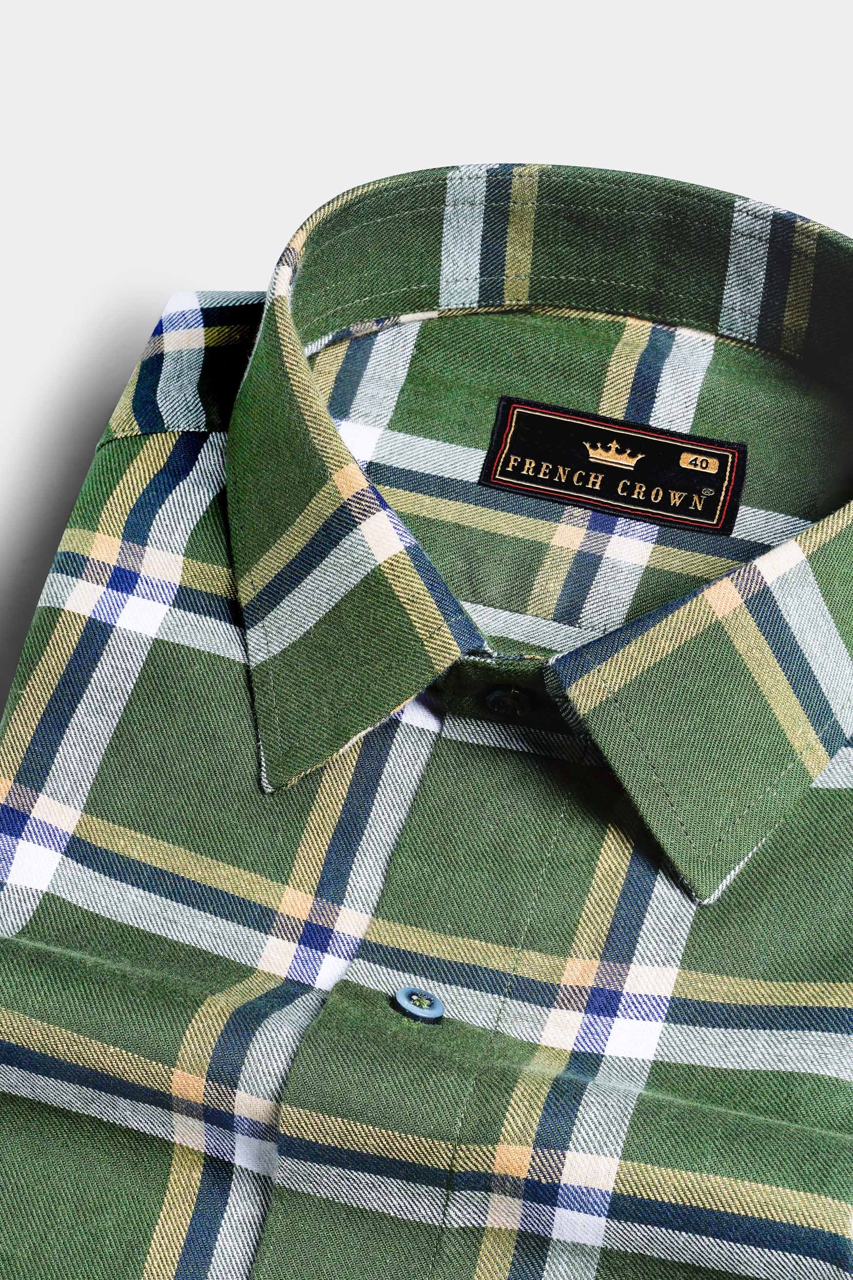 Myrtle Green and Nile Blue Plaid with Brand Name Patchwork Twill Premium Cotton Designer Shirt 5704-GR-E287-38, 5704-GR-E287-H-38, 5704-GR-E287-39, 5704-GR-E287-H-39, 5704-GR-E287-40, 5704-GR-E287-H-40, 5704-GR-E287-42, 5704-GR-E287-H-42, 5704-GR-E287-44, 5704-GR-E287-H-44, 5704-GR-E287-46, 5704-GR-E287-H-46, 5704-GR-E287-48, 5704-GR-E287-H-48, 5704-GR-E287-50, 5704-GR-E287-H-50, 5704-GR-E287-52, 5704-GR-E287-H-52