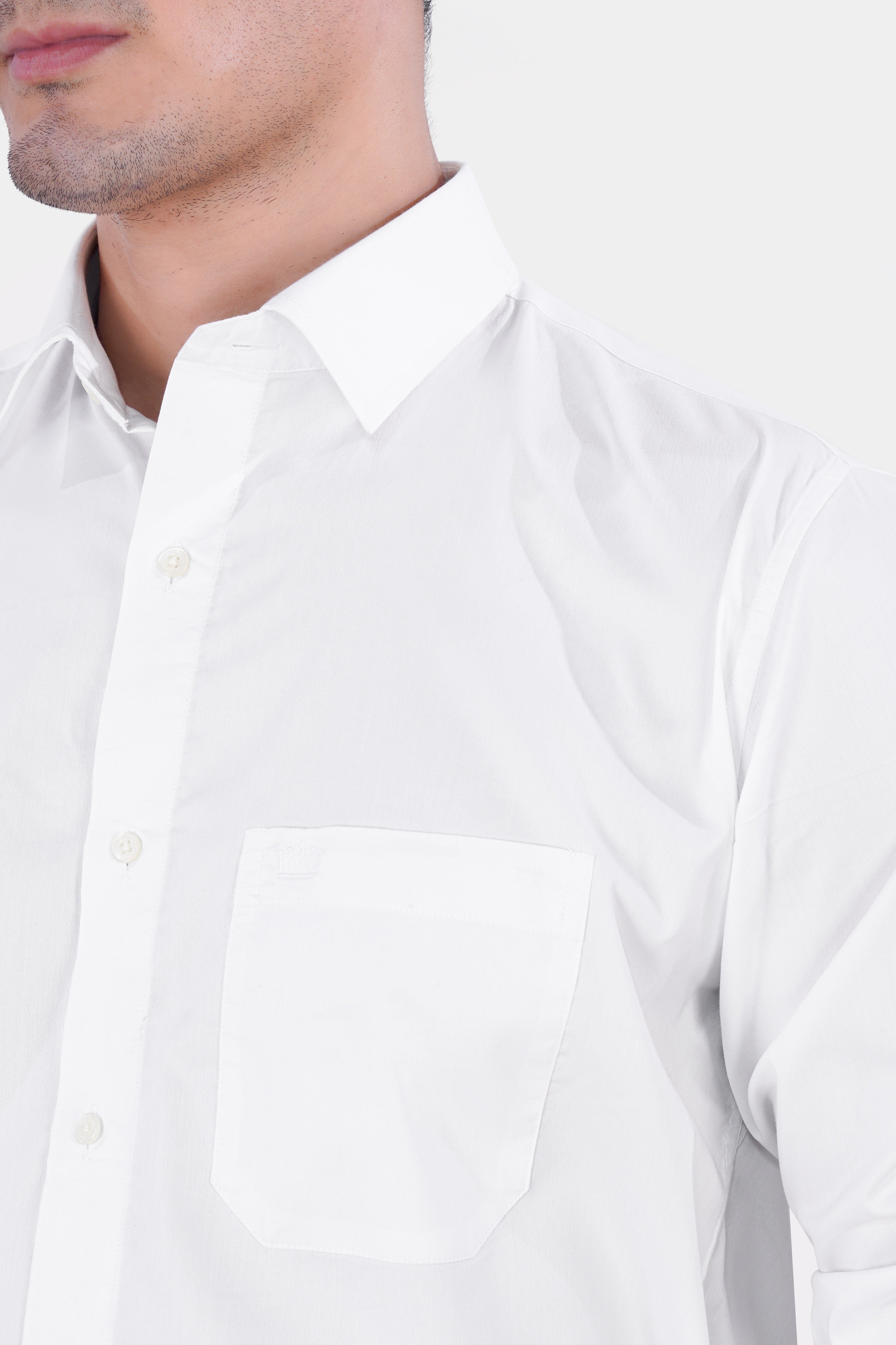 Bright White Premium Cotton Shirt