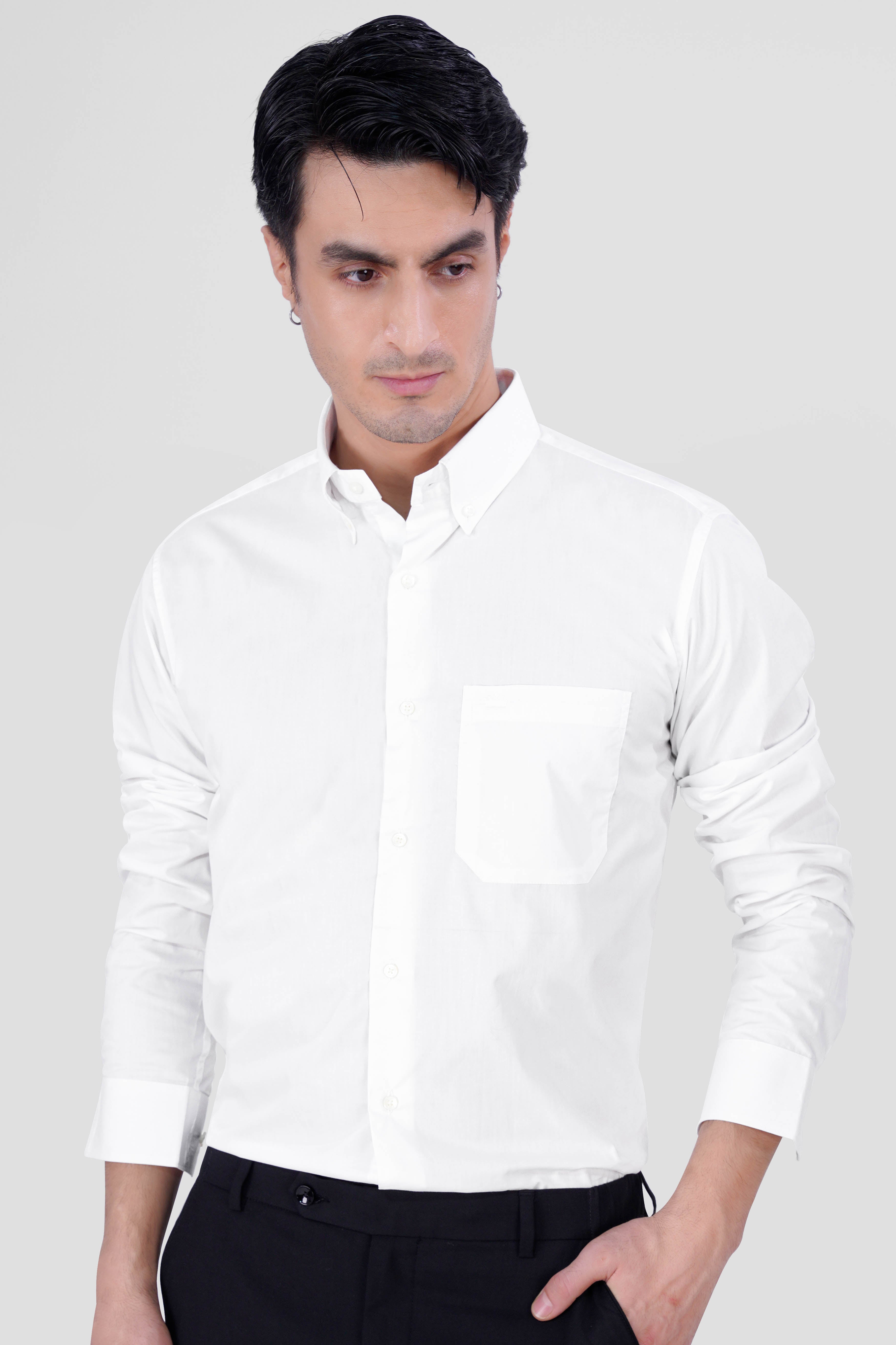 Bright White Premium Cotton Shirt