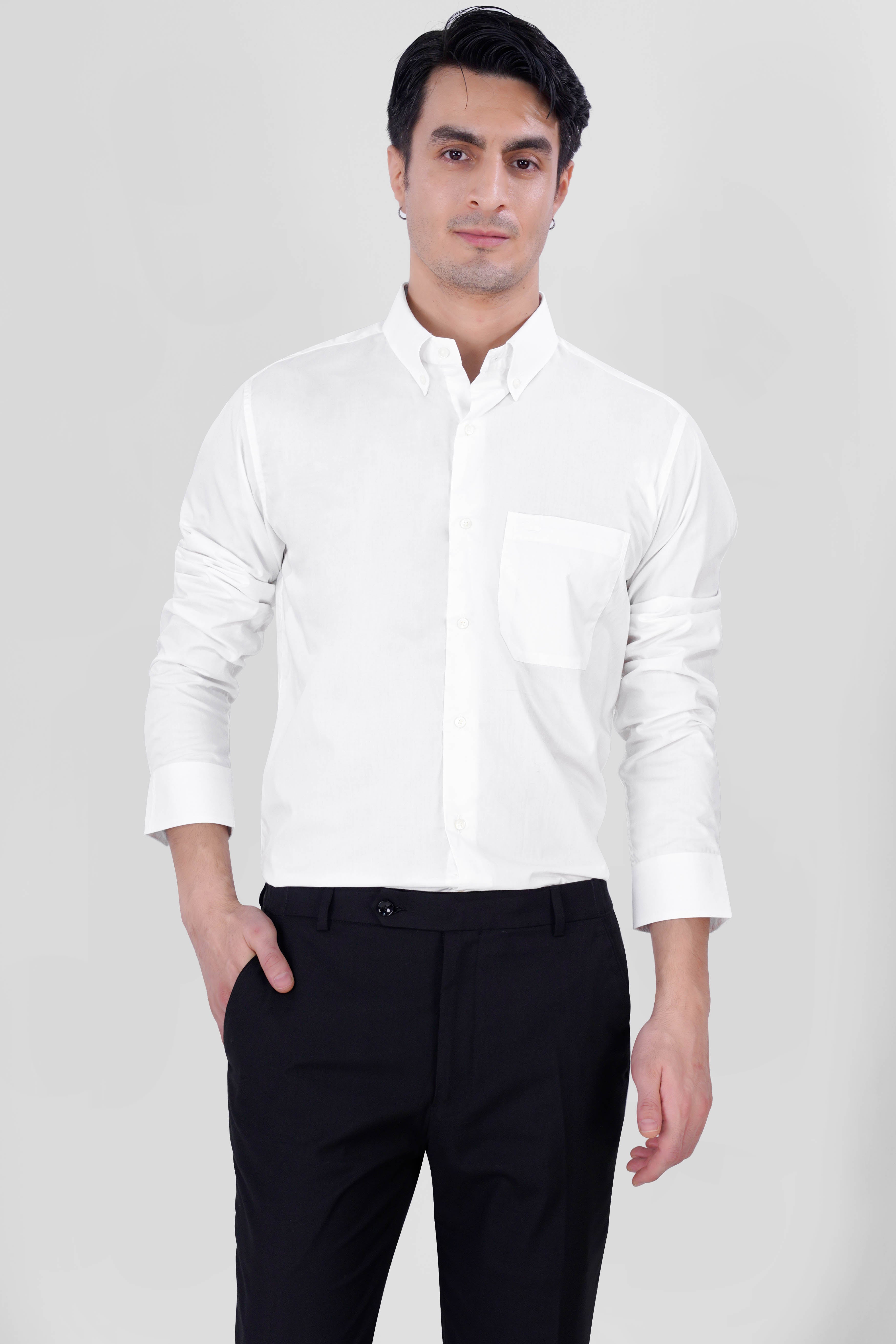 Bright White Premium Cotton Shirt