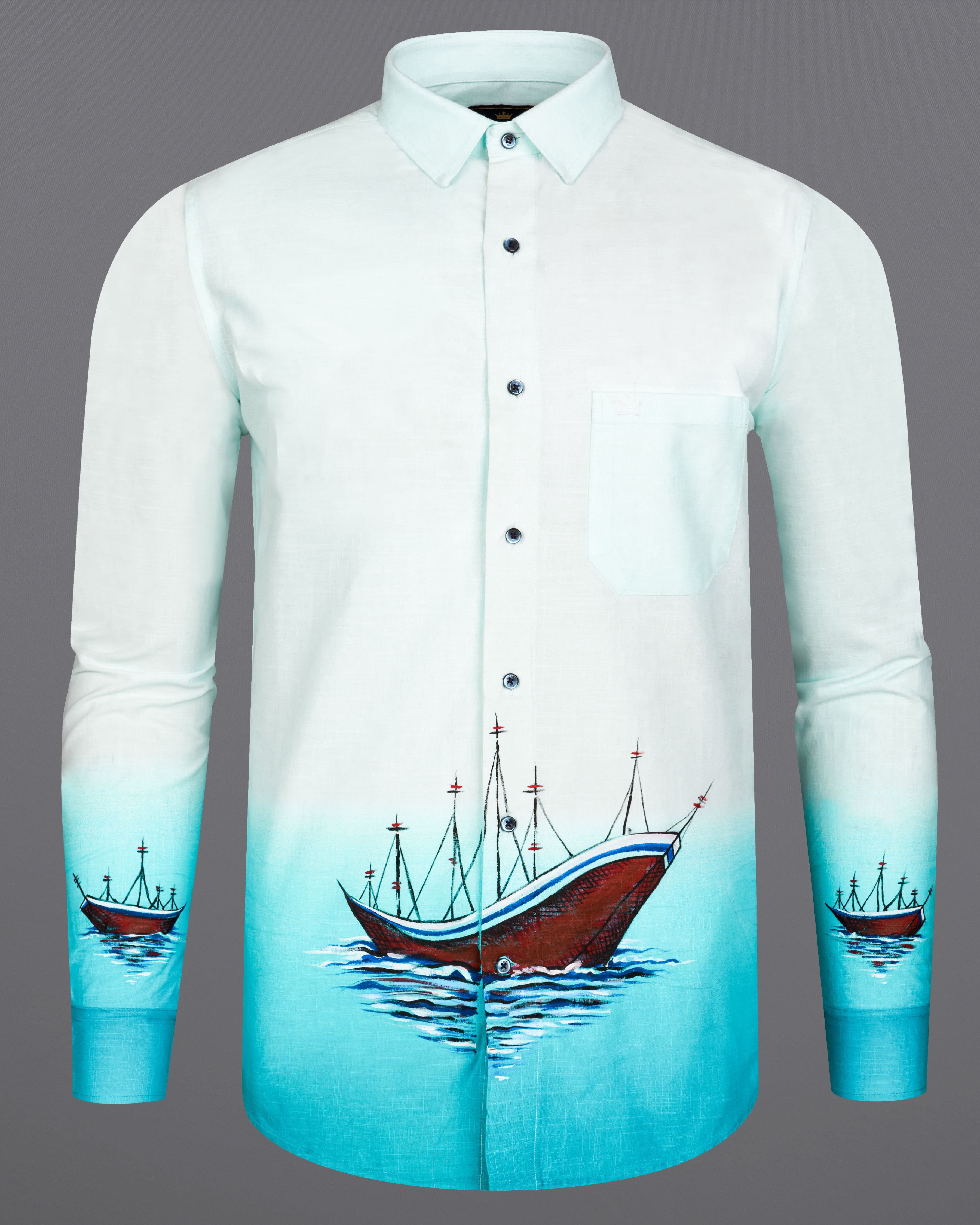 Bright White With Turquoise Aqua Blue Hand-Painted Premium Cotton Designer Shirt 6034-BLE-ART-38, 6034-BLE-ART-H-38, 6034-BLE-ART-39, 6034-BLE-ART-H-39, 6034-BLE-ART-40, 6034-BLE-ART-H-40, 6034-BLE-ART-42, 6034-BLE-ART-H-42, 6034-BLE-ART-44, 6034-BLE-ART-H-44, 6034-BLE-ART-46, 6034-BLE-ART-H-46, 6034-BLE-ART-48, 6034-BLE-ART-H-48, 6034-BLE-ART-50, 6034-BLE-ART-H-50, 6034-BLE-ART-52, 6034-BLE-ART-H-52