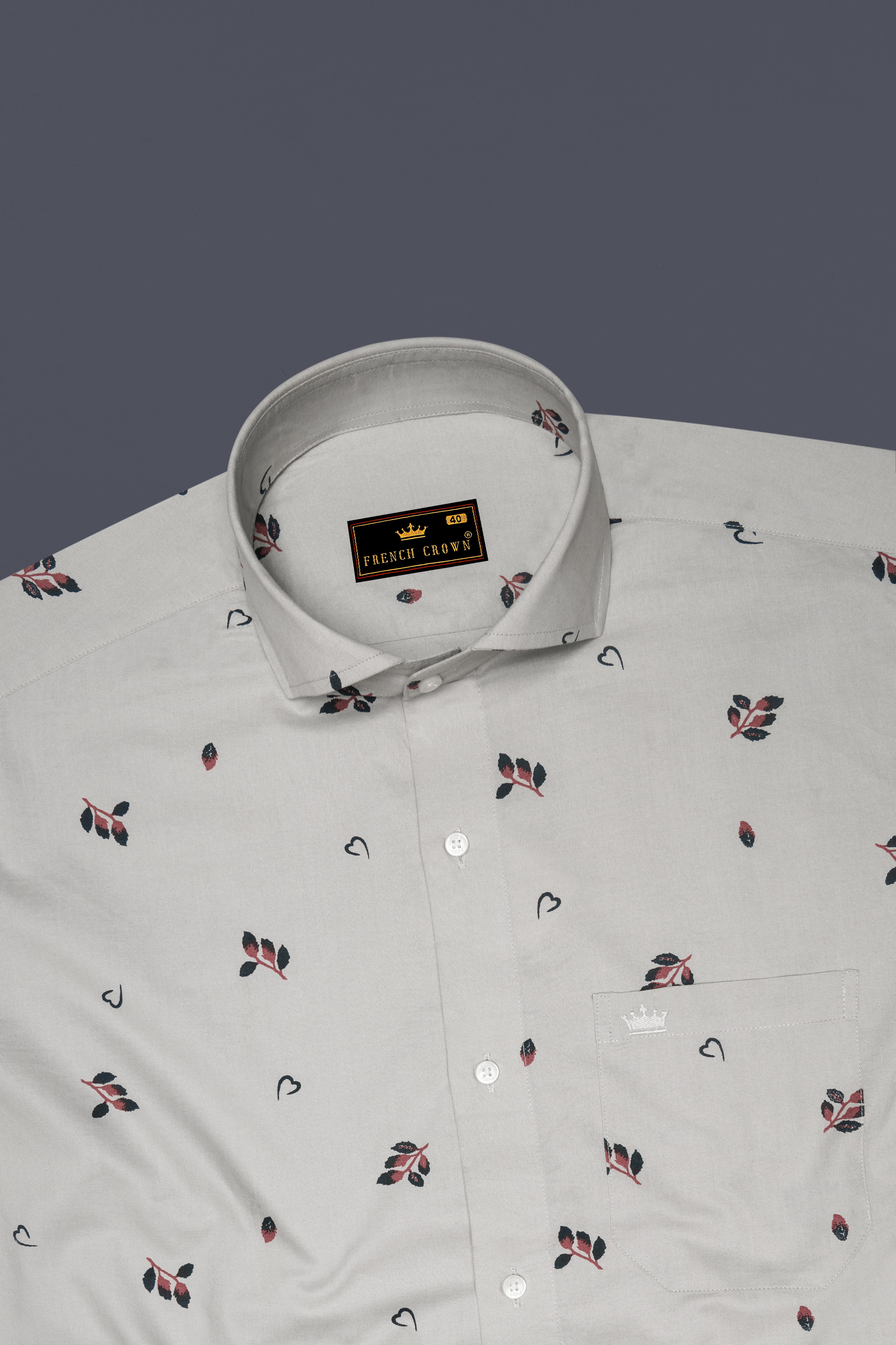 Timberwolf flower Printed Premium Cotton Shirt