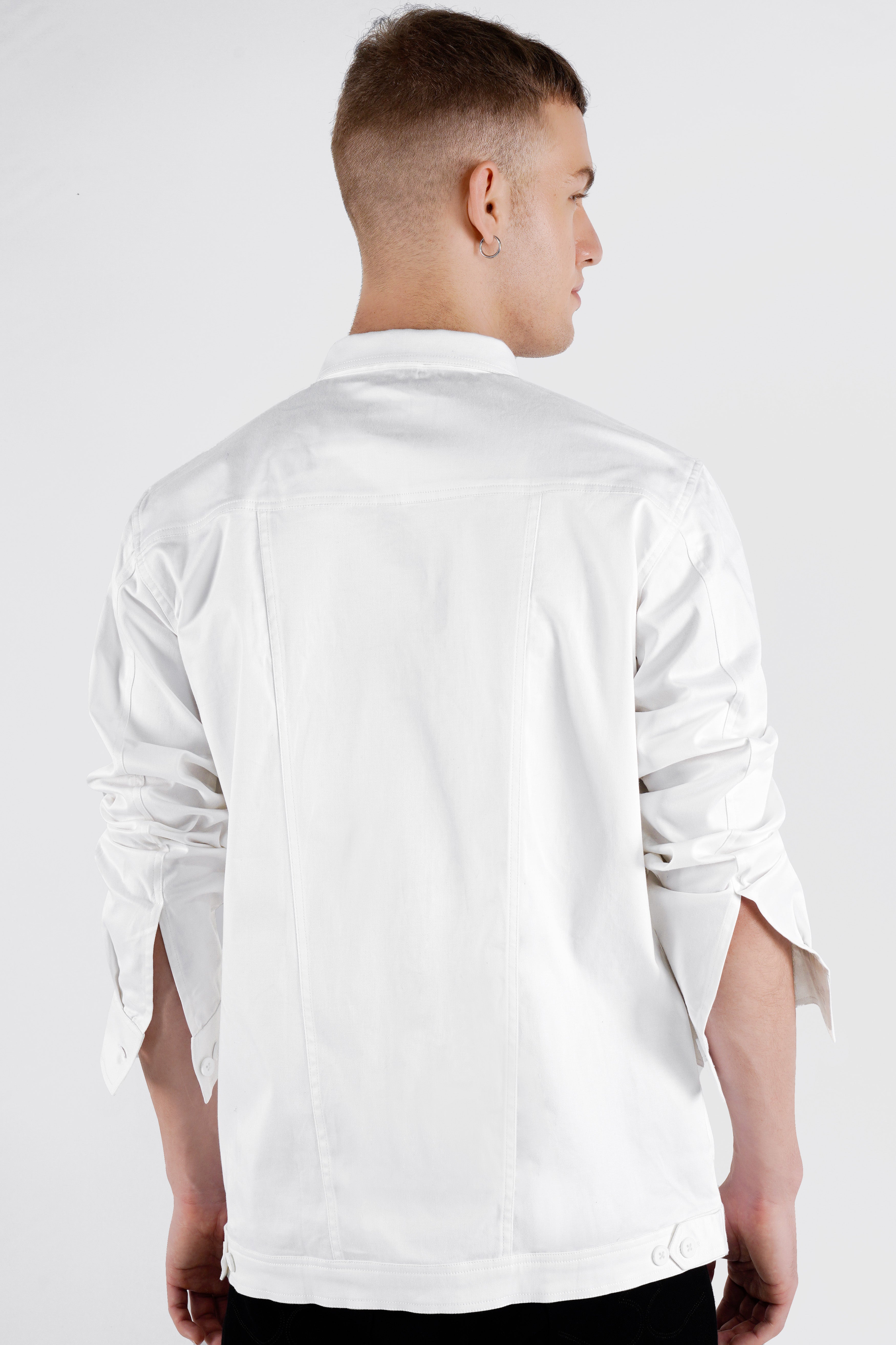 Bright White Hand Painted Super Soft Premium Cotton Designer Shirt