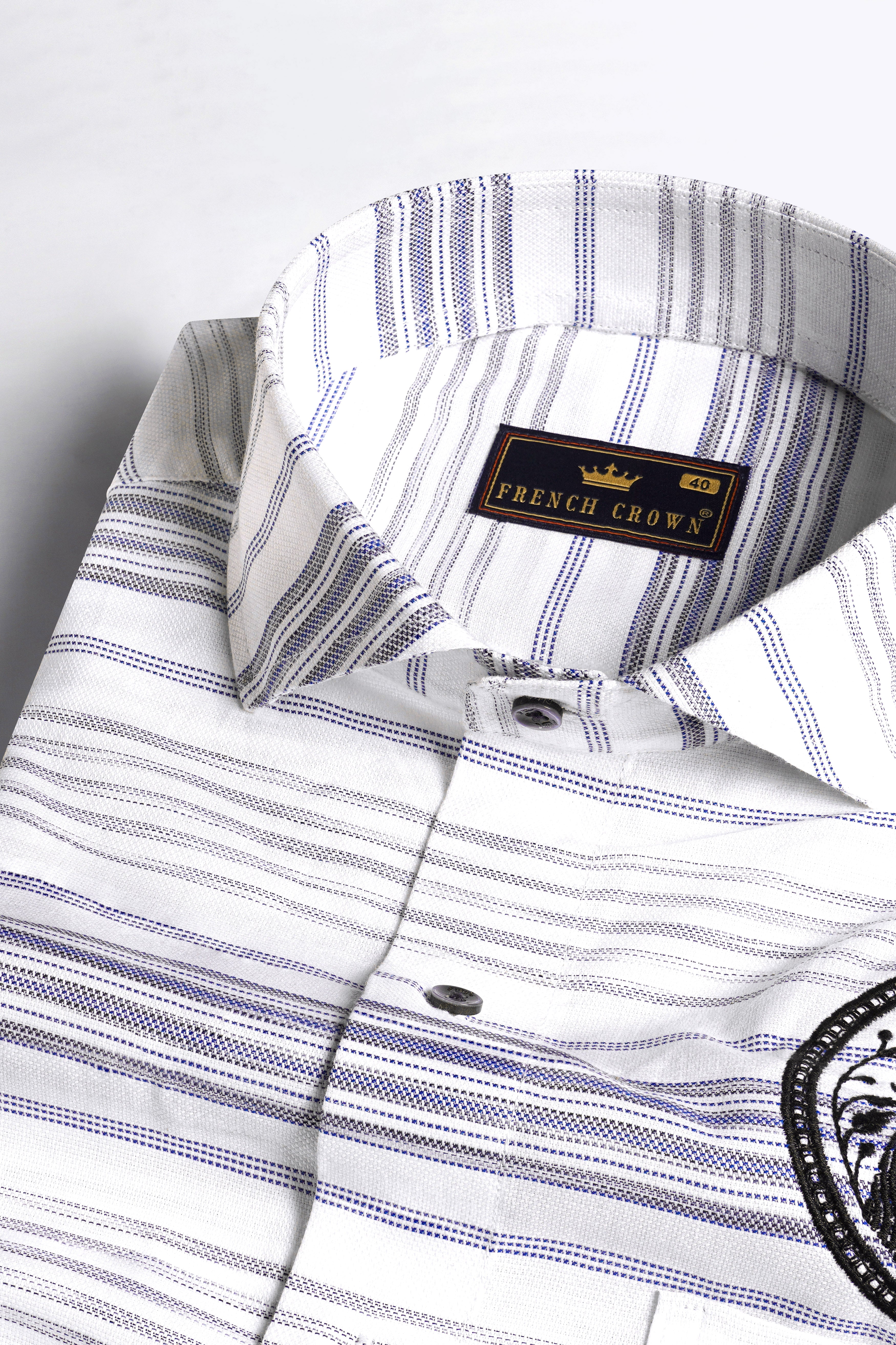 Bright White and Minsk Blue Striped with Horse Embroidered Dobby Premium Giza Cotton Designer Shirt 6198-CA-BLE-E192-38, 6198-CA-BLE-E192-H-38, 6198-CA-BLE-E192-39, 6198-CA-BLE-E192-H-39, 6198-CA-BLE-E192-40, 6198-CA-BLE-E192-H-40, 6198-CA-BLE-E192-42, 6198-CA-BLE-E192-H-42, 6198-CA-BLE-E192-44, 6198-CA-BLE-E192-H-44, 6198-CA-BLE-E192-46, 6198-CA-BLE-E192-H-46, 6198-CA-BLE-E192-48, 6198-CA-BLE-E192-H-48, 6198-CA-BLE-E192-50, 6198-CA-BLE-E192-H-50, 6198-CA-BLE-E192-52, 6198-CA-BLE-E192-H-52