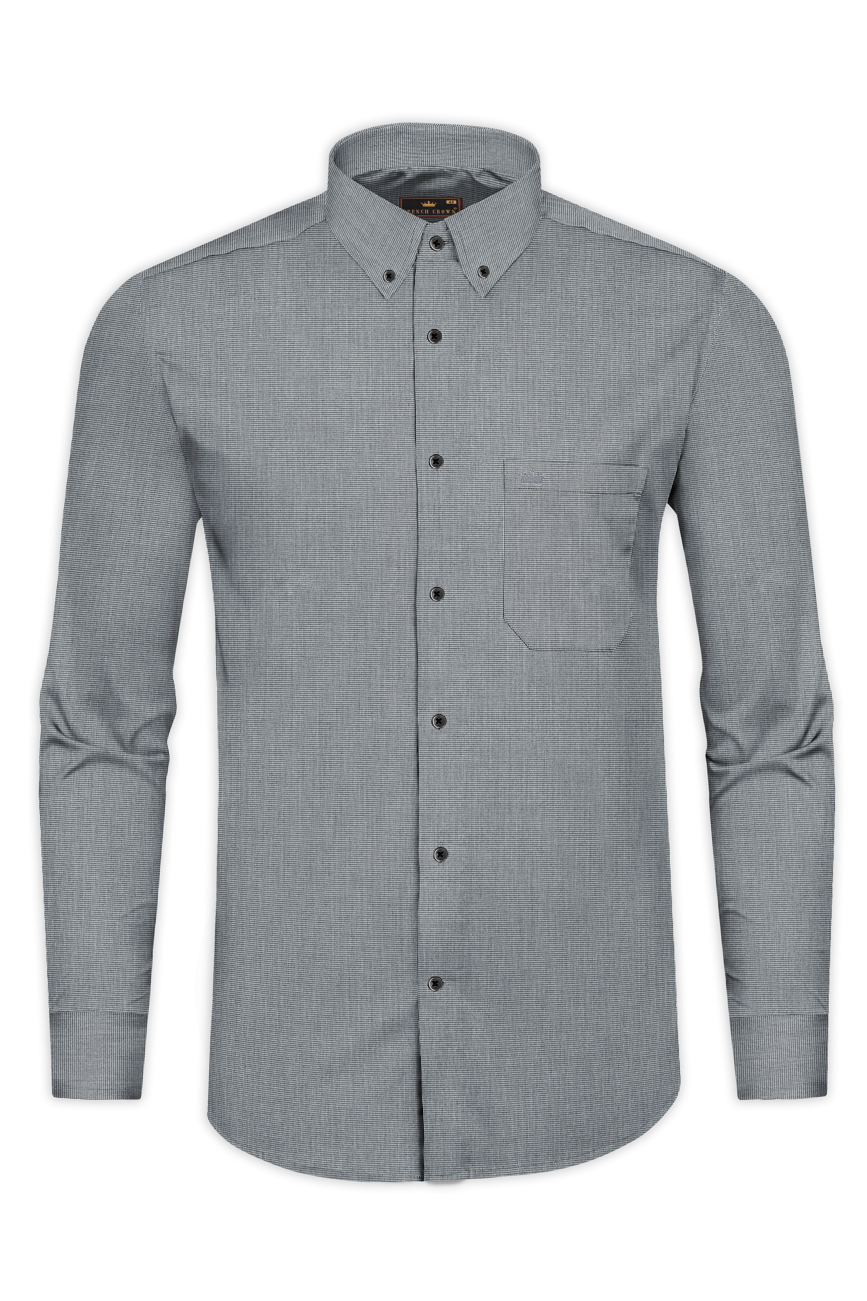 Chatelle Gray Micro Houndstooth Heavyweight Shirt