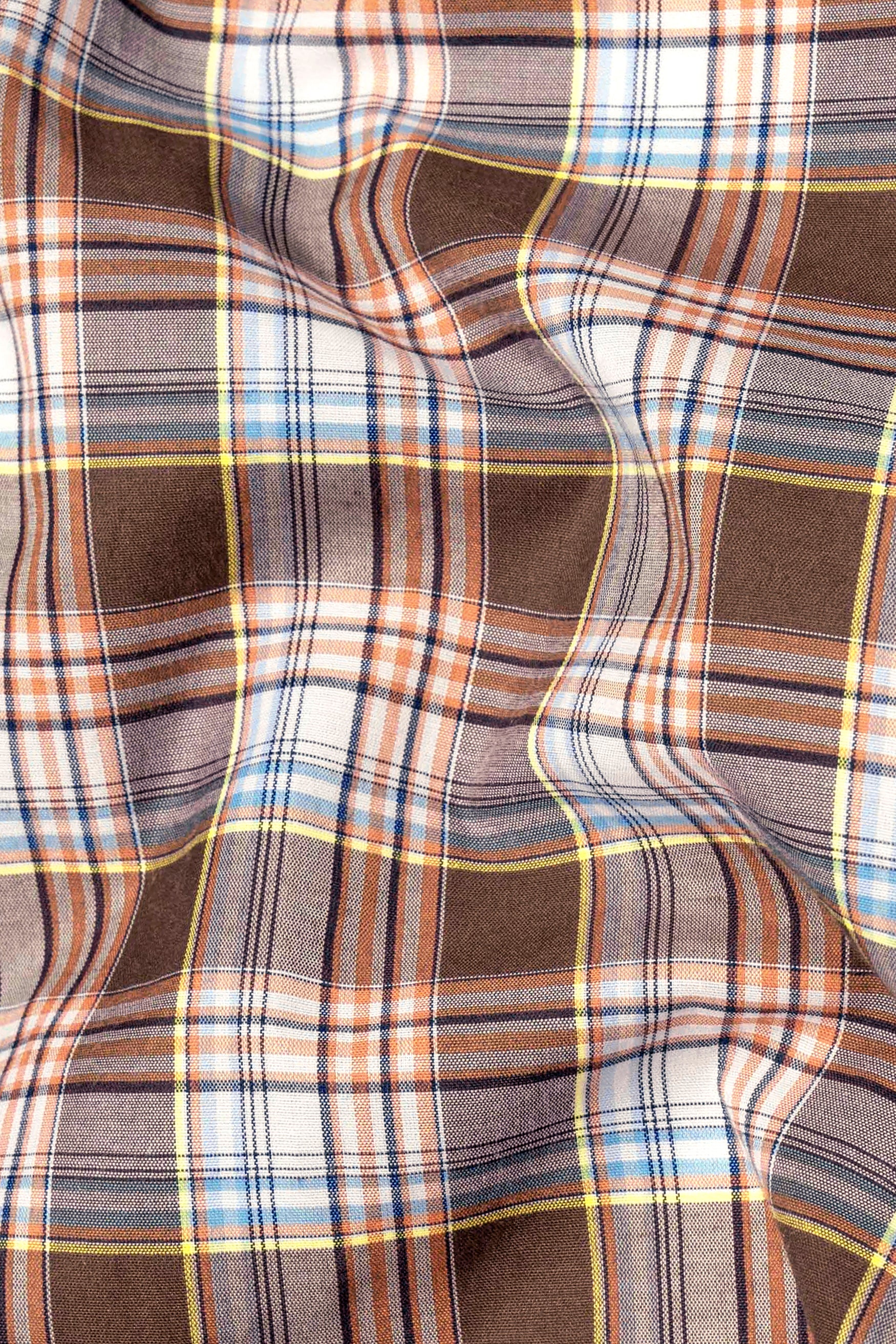 Shingle Fawn Multicolour Plaid Premium Cotton Shirt