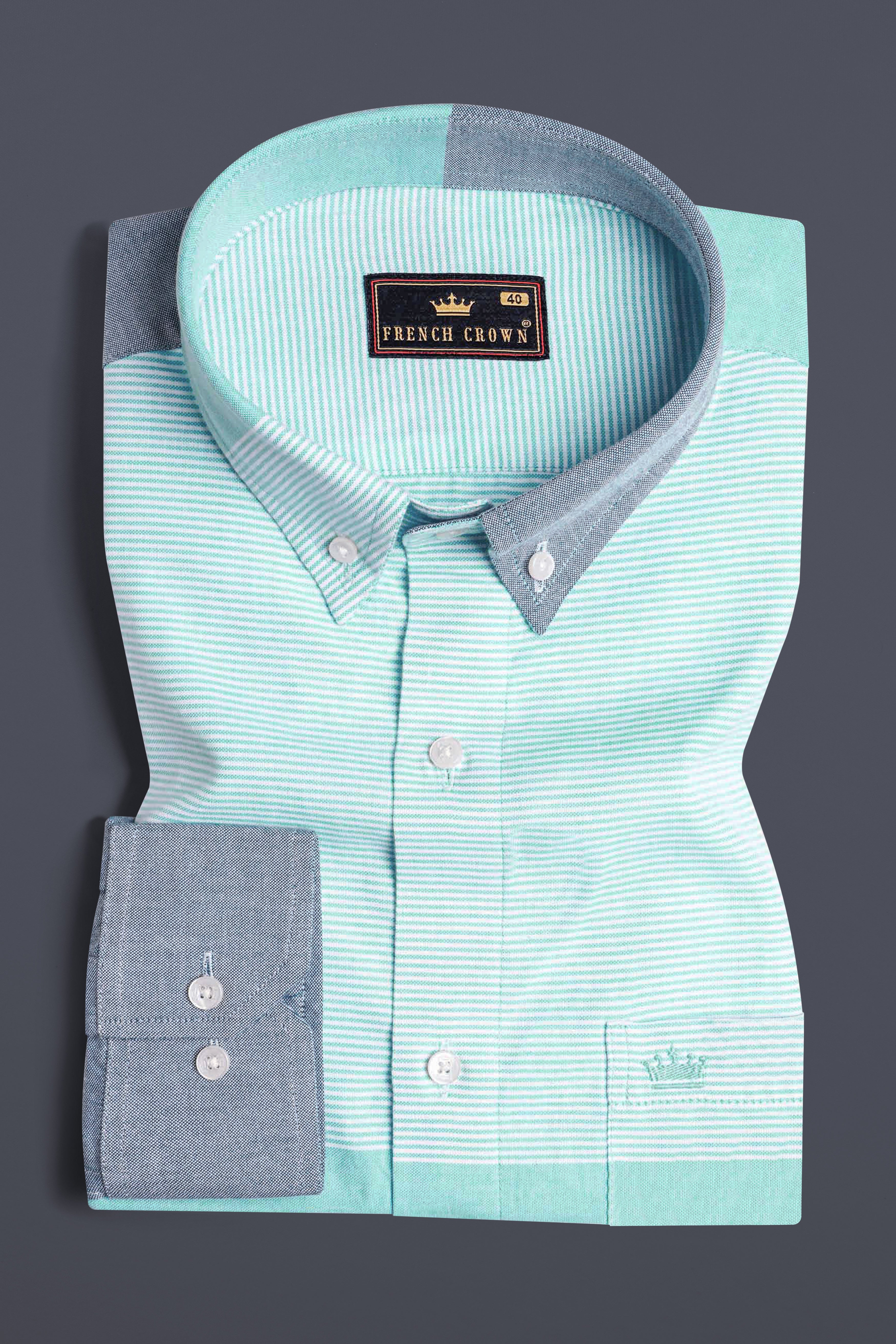 Lynch and Cruise Blue Designer Royal Oxford Shirt