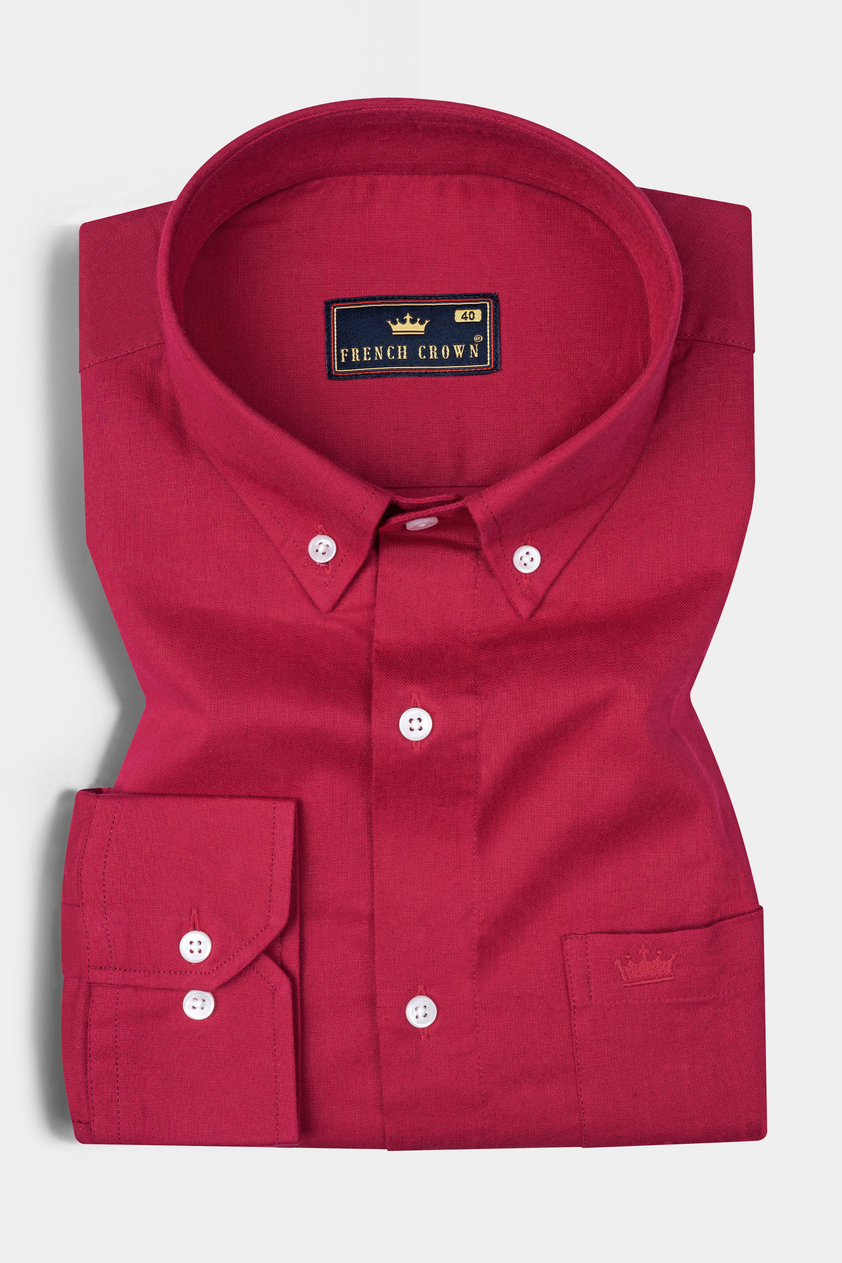 Shiraz Red Luxurious Linen Shirt