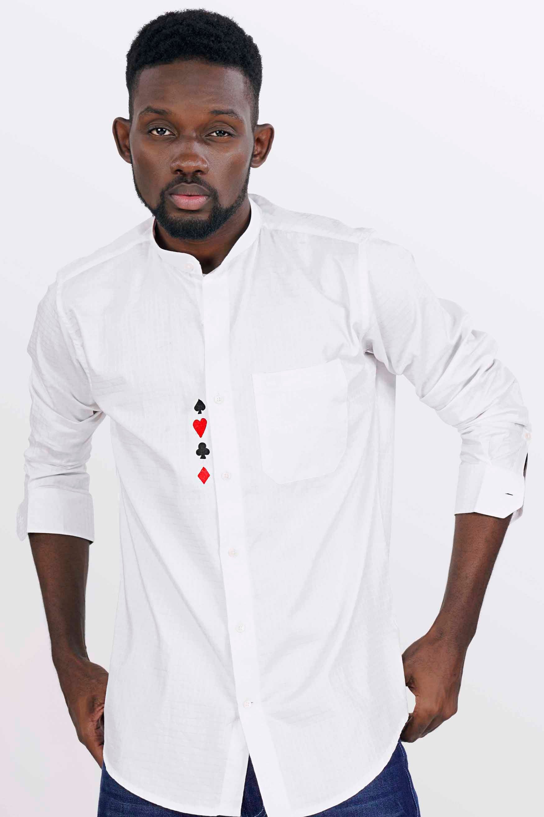 Bright White with Guardsman Red and Black Hand Painted Dobby Textured Premium Giza Cotton Shirt 6334-M-ART-38, 6334-M-ART-H-38, 6334-M-ART-39, 6334-M-ART-H-39, 6334-M-ART-40, 6334-M-ART-H-40, 6334-M-ART-42, 6334-M-ART-H-42, 6334-M-ART-44, 6334-M-ART-H-44, 6334-M-ART-46, 6334-M-ART-H-46, 6334-M-ART-48, 6334-M-ART-H-48, 6334-M-ART-50, 6334-M-ART-H-50, 6334-M-ART-52, 6334-M-ART-H-52