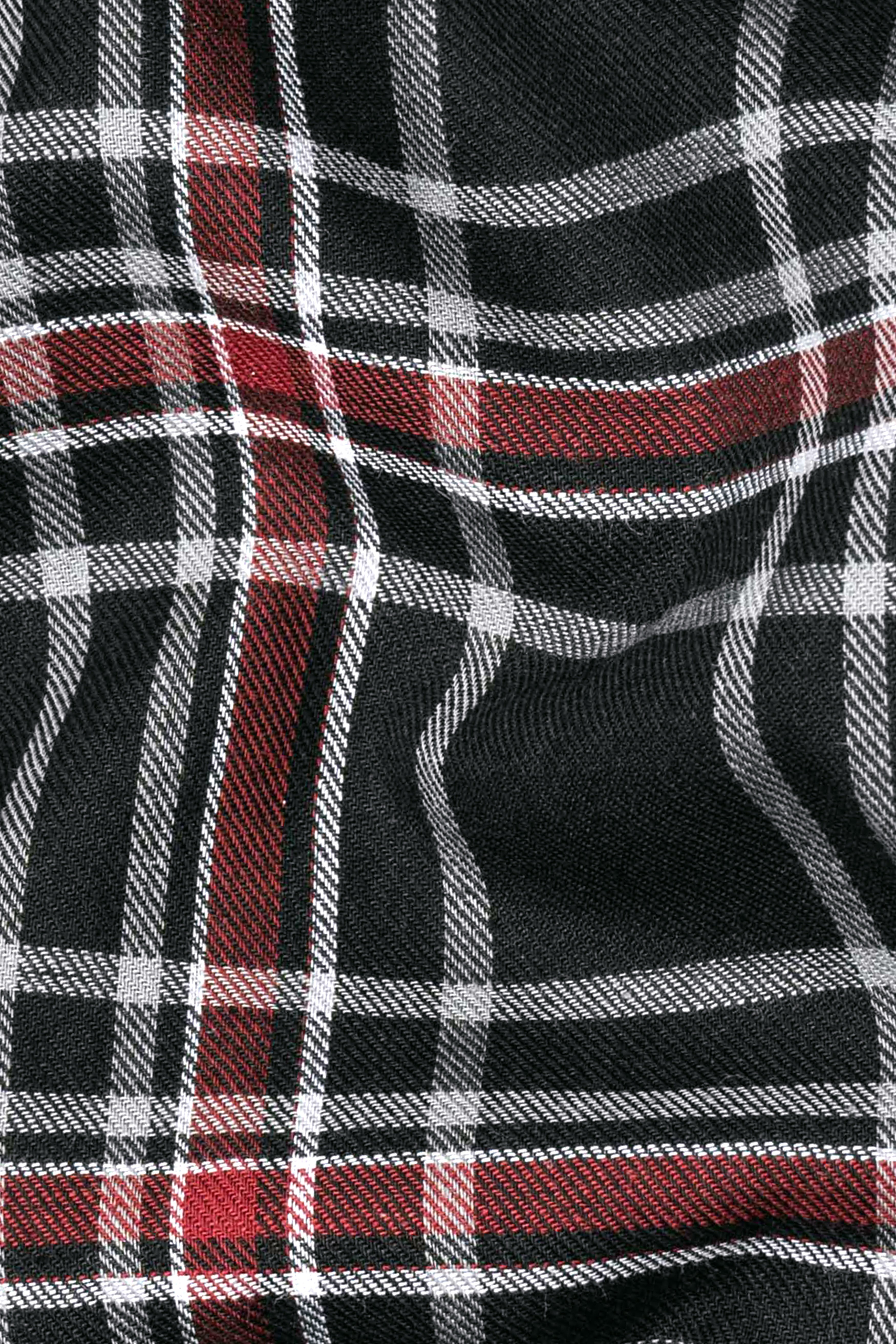 Jade Black Twill Plaid Premium Cotton Shirt