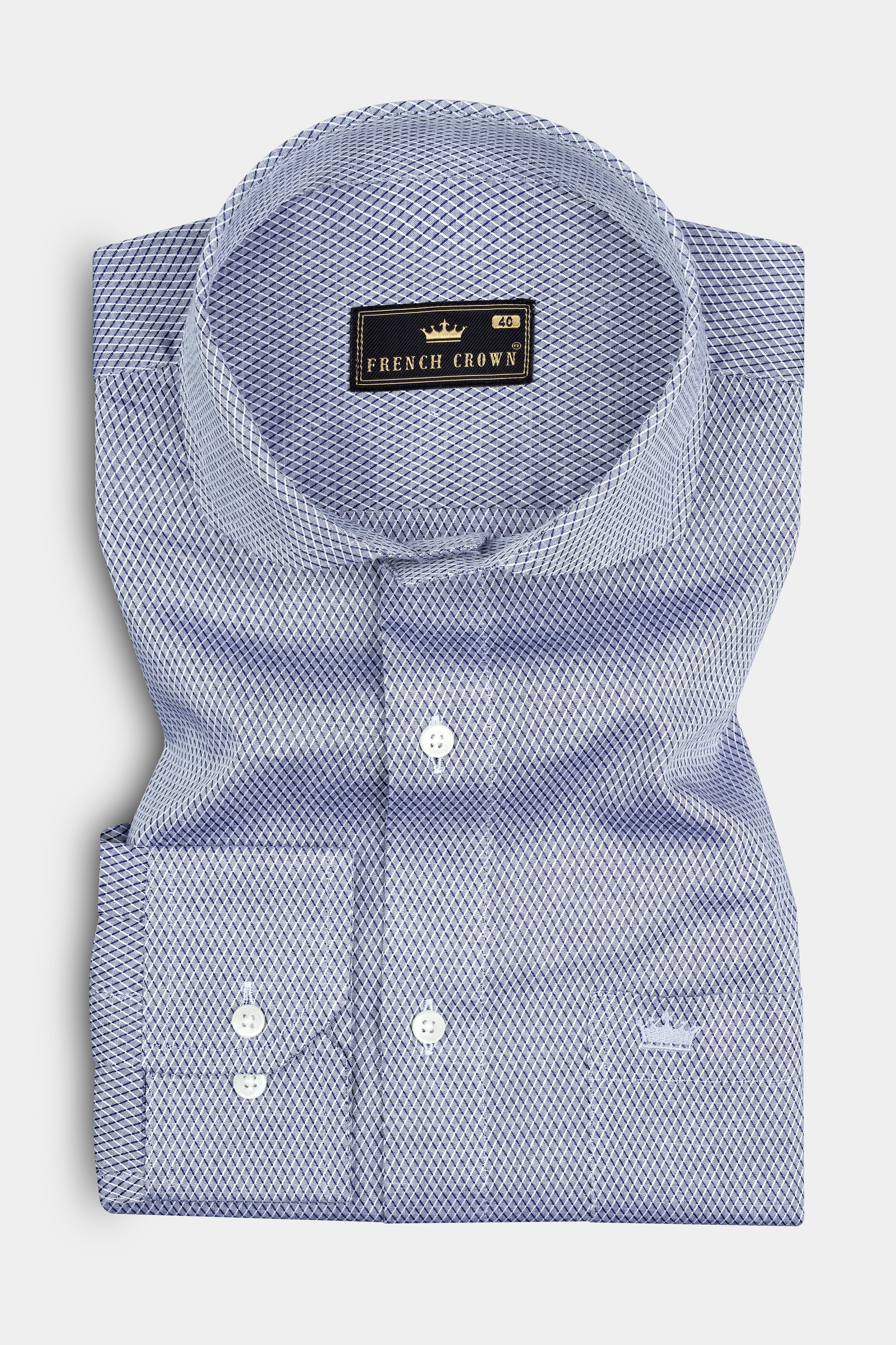 White and Cloud Burst Blue Royal Oxford Shirt