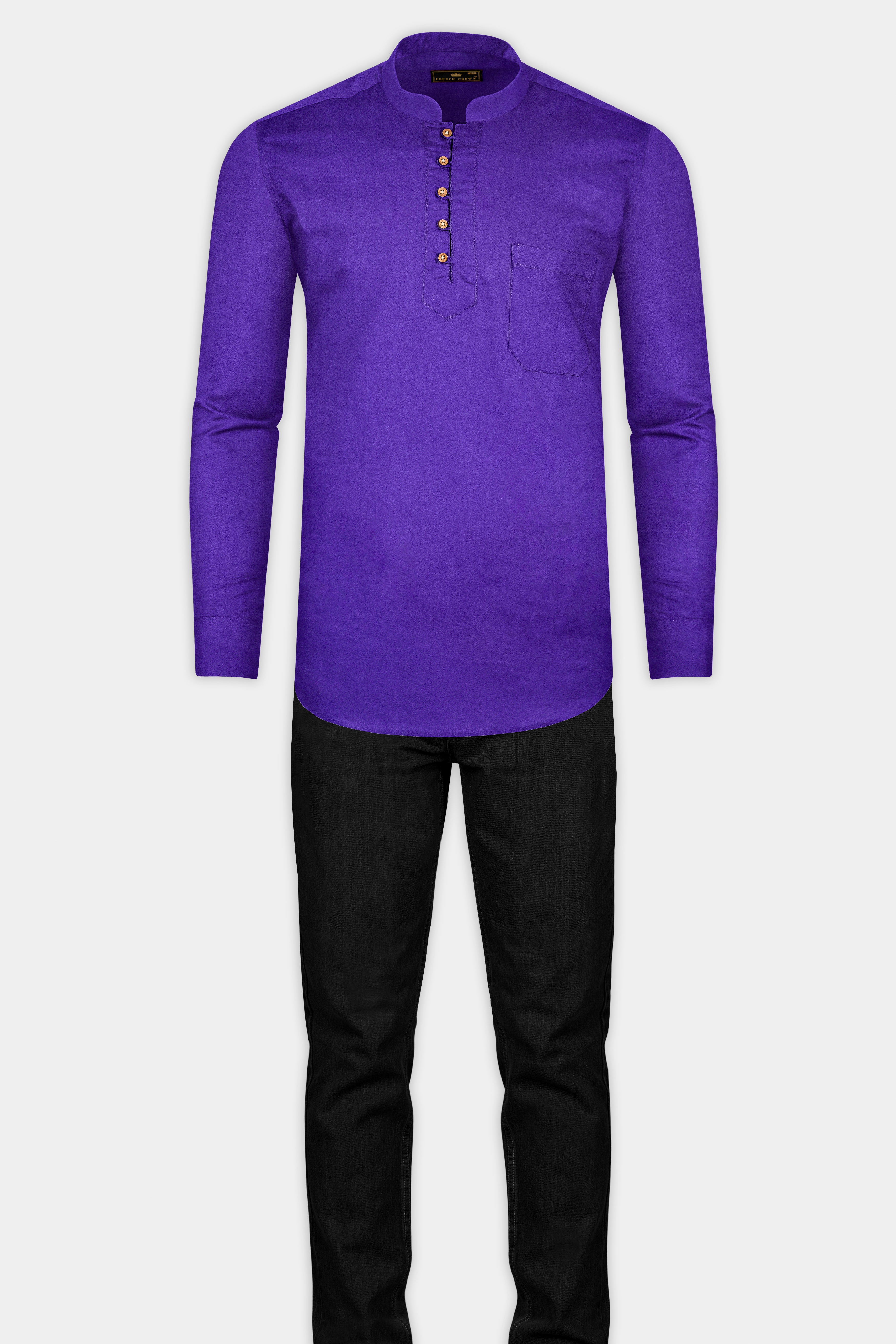 Windsor Purple Super Soft Premium Cotton Kurta Shirt