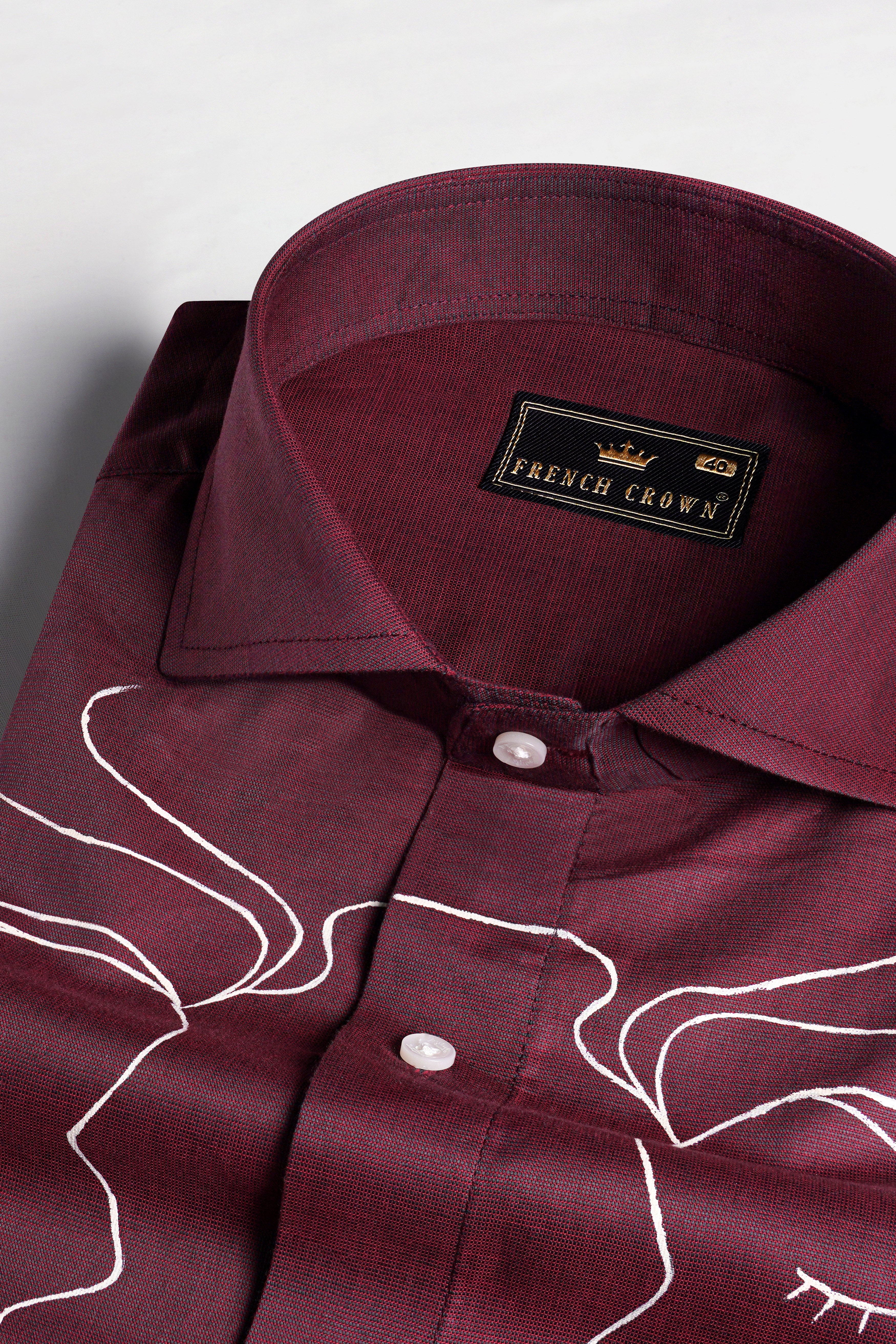 Wine Berry Face Like Hand Painted Chambray Designer Shirt 6481-CA-ART-38, 6481-CA-ART-H-38, 6481-CA-ART-39, 6481-CA-ART-H-39, 6481-CA-ART-40, 6481-CA-ART-H-40, 6481-CA-ART-42, 6481-CA-ART-H-42, 6481-CA-ART-44, 6481-CA-ART-H-44, 6481-CA-ART-46, 6481-CA-ART-H-46, 6481-CA-ART-48, 6481-CA-ART-H-48, 6481-CA-ART-50, 6481-CA-ART-H-50, 6481-CA-ART-52, 6481-CA-ART-H-52