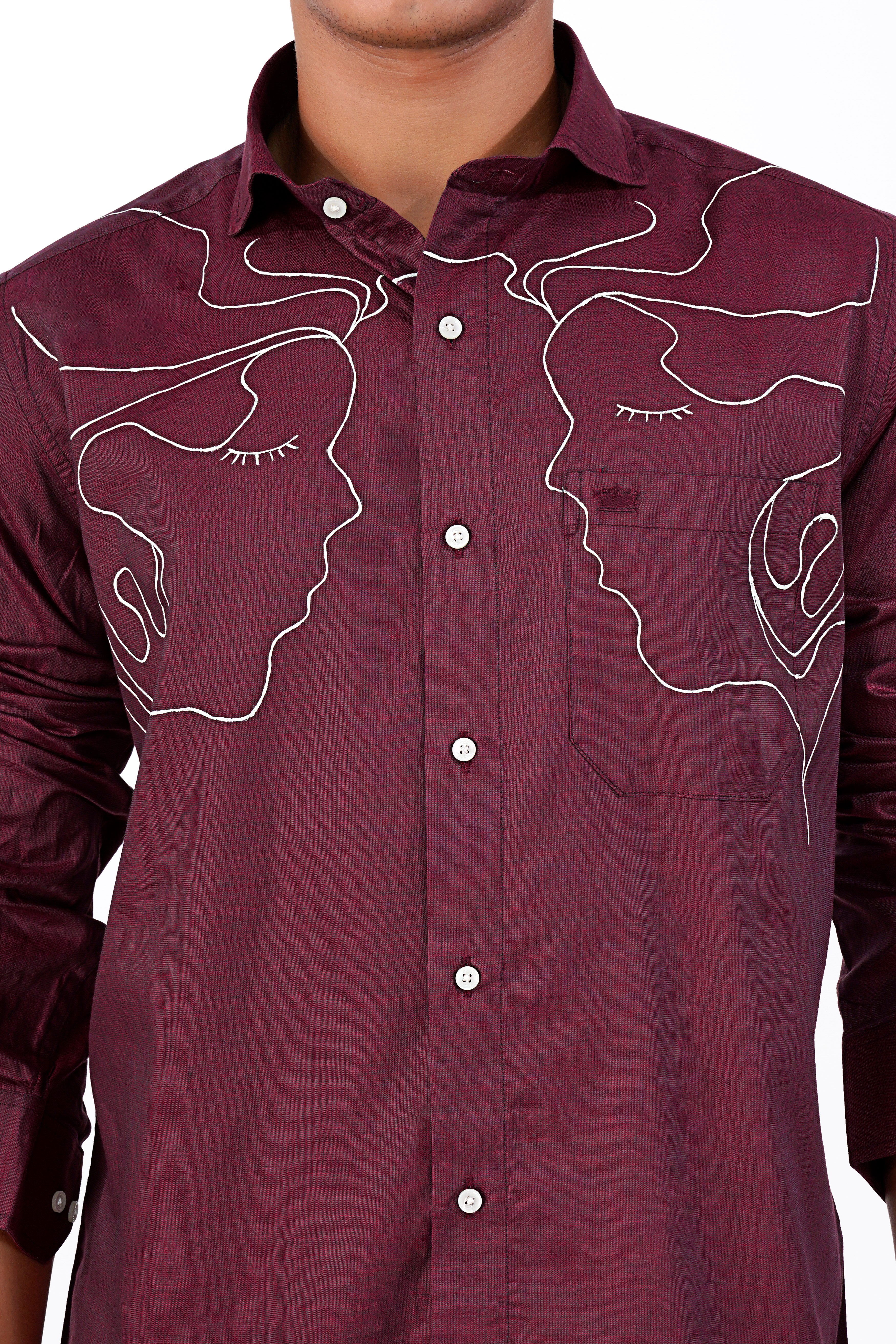 Wine Berry Face Like Hand Painted Chambray Designer Shirt 6481-CA-ART-38, 6481-CA-ART-H-38, 6481-CA-ART-39, 6481-CA-ART-H-39, 6481-CA-ART-40, 6481-CA-ART-H-40, 6481-CA-ART-42, 6481-CA-ART-H-42, 6481-CA-ART-44, 6481-CA-ART-H-44, 6481-CA-ART-46, 6481-CA-ART-H-46, 6481-CA-ART-48, 6481-CA-ART-H-48, 6481-CA-ART-50, 6481-CA-ART-H-50, 6481-CA-ART-52, 6481-CA-ART-H-52