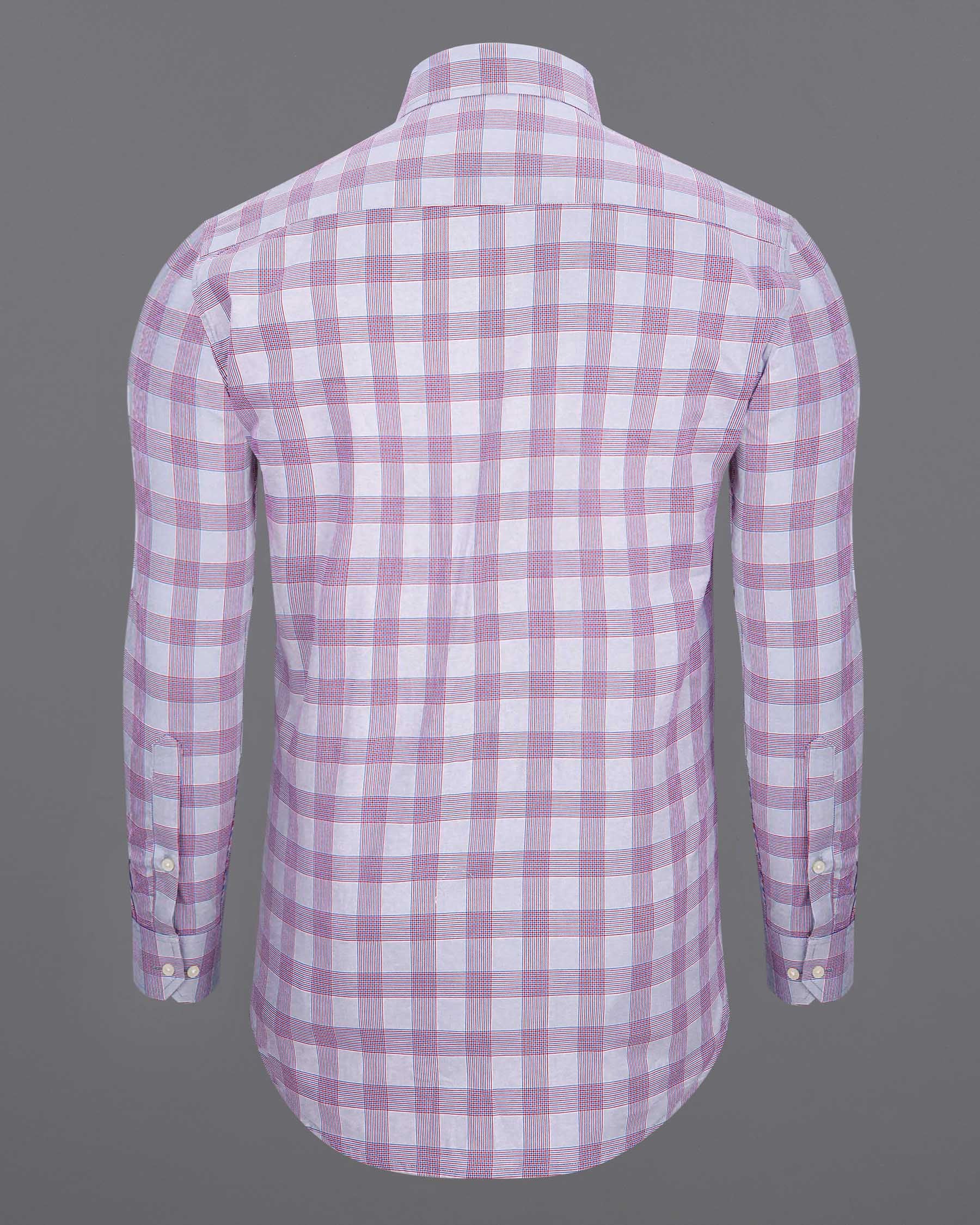 Periwinkle Plaid Houndstooth Shirt