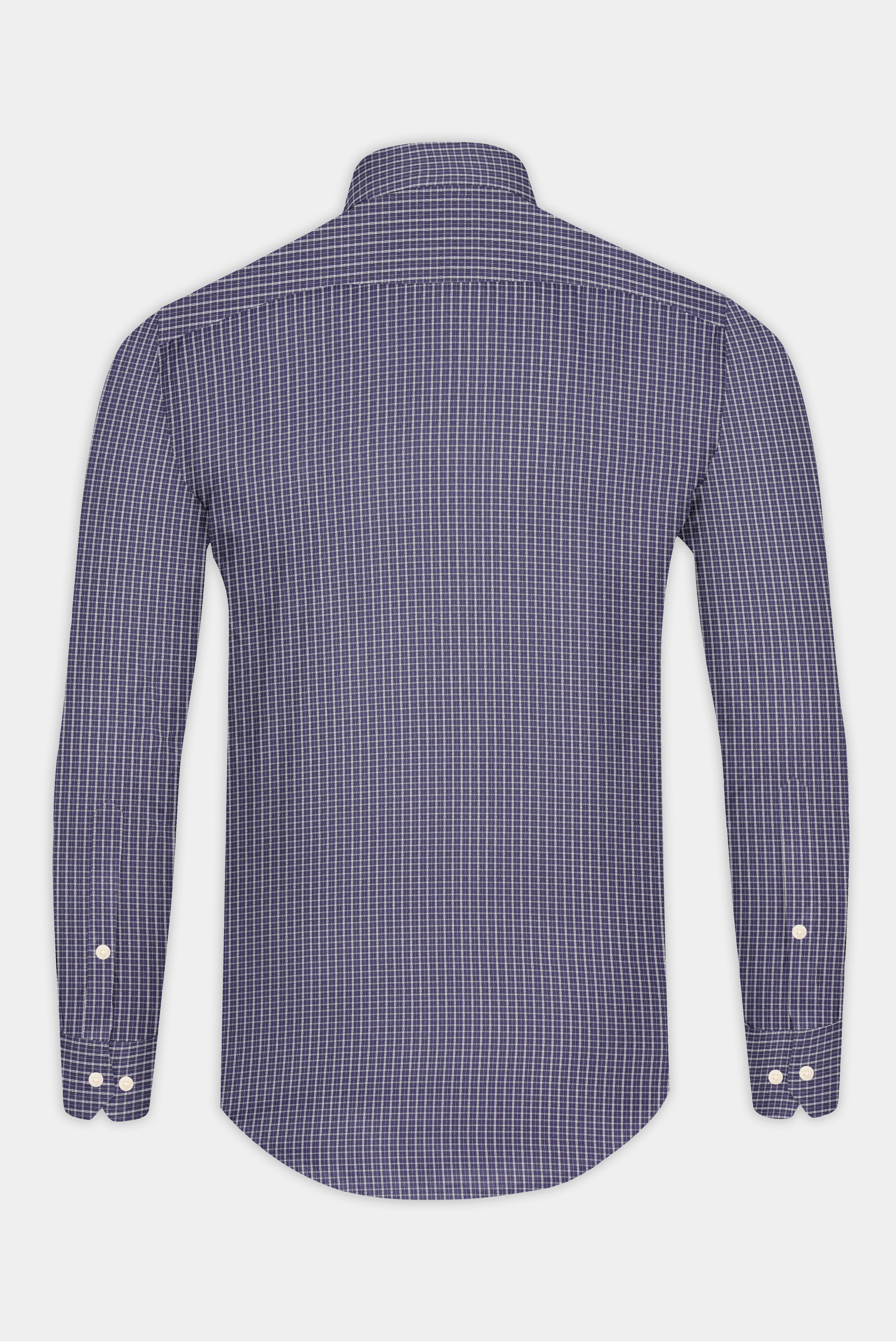 Mountain Mist Checkered Dobby Textured Premium Giza Cotton Shirt