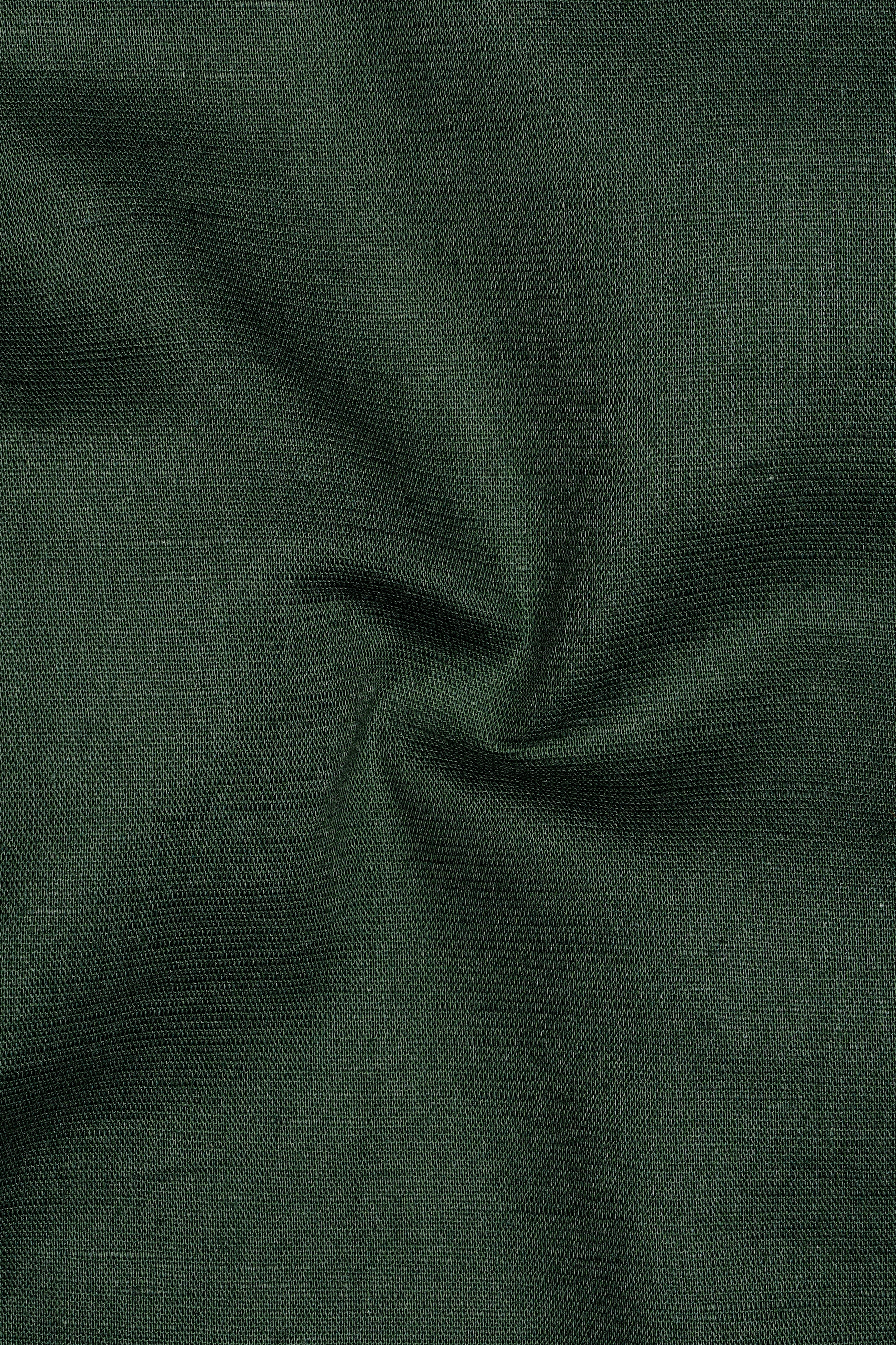 Hazel Green Luxurious Linen Kurta Shirt