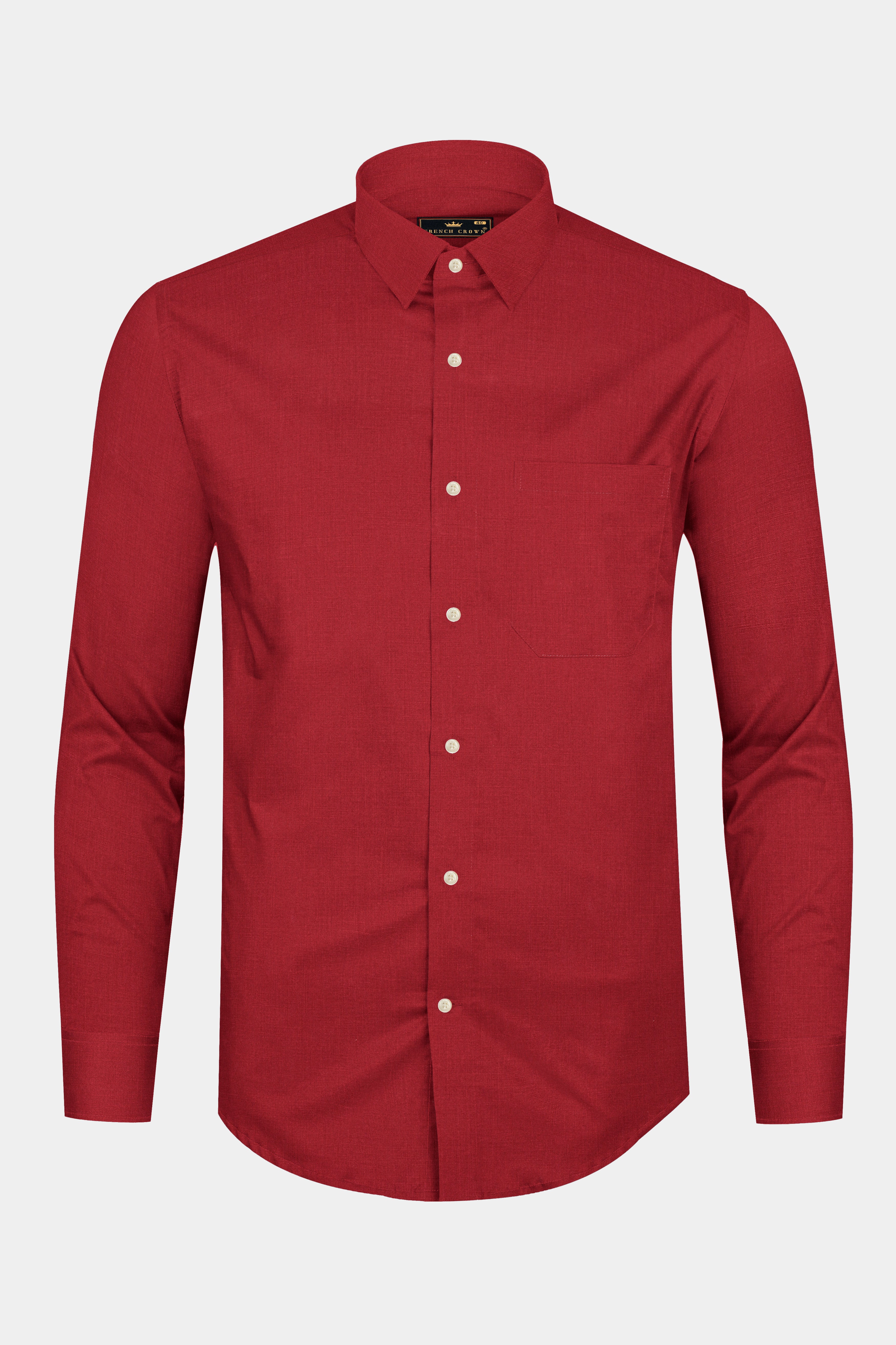 Old Brick Red Textured Formal Casual Premium Cotton Shirt For Men Old Brick Red Textured Formal Casual Premium Cotton Shirt For Men