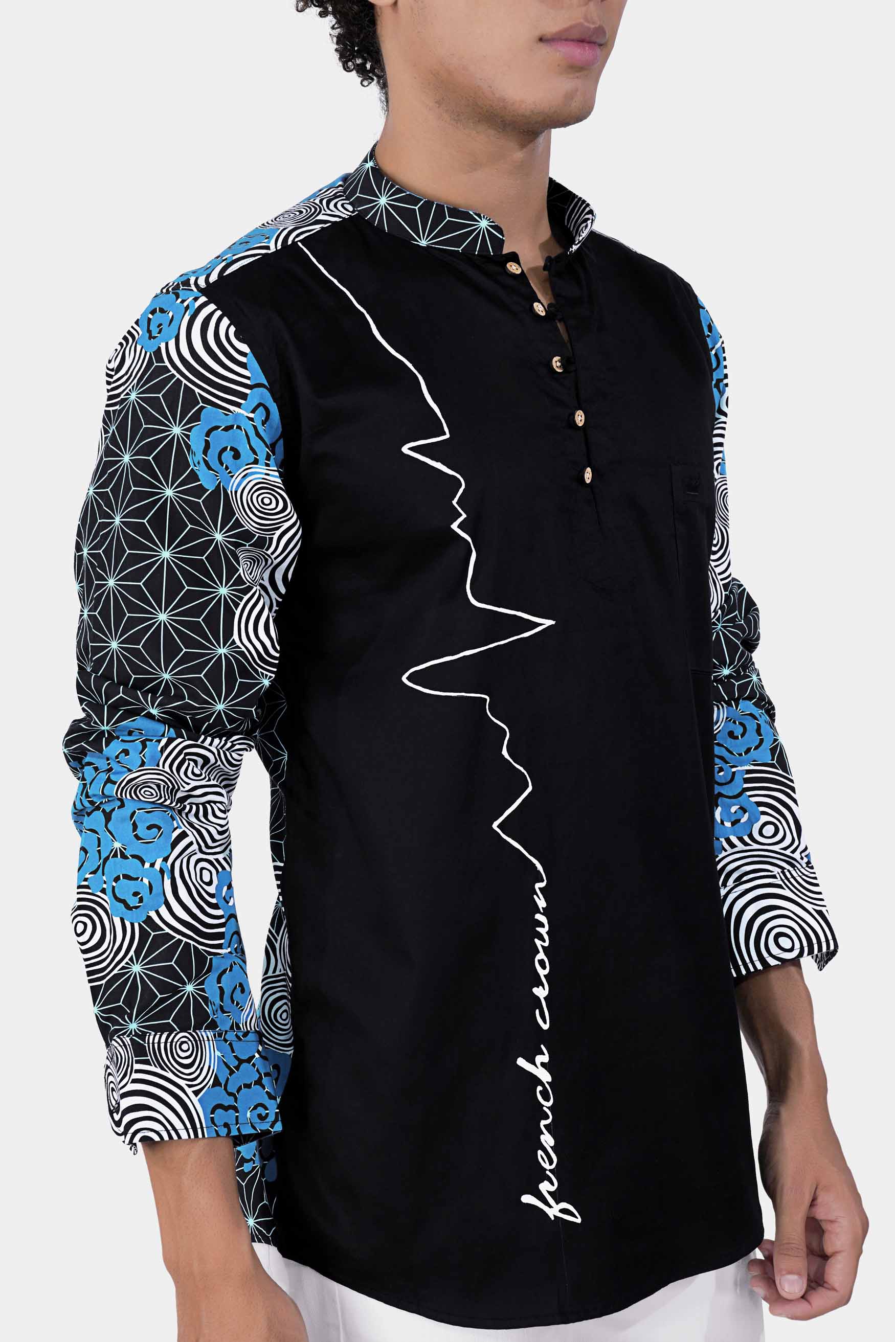 Jade Black Multicolour Printed and Hand Painted Premium Cotton Designer Kurta Shirt 6692-KS-ART-38, 6692-KS-ART-H-38, 6692-KS-ART-39, 6692-KS-ART-H-39, 6692-KS-ART-40, 6692-KS-ART-H-40, 6692-KS-ART-42, 6692-KS-ART-H-42, 6692-KS-ART-44, 6692-KS-ART-H-44, 6692-KS-ART-46, 6692-KS-ART-H-46, 6692-KS-ART-48, 6692-KS-ART-H-48, 6692-KS-ART-50, 6692-KS-ART-H-50, 6692-KS-ART-52, 6692-KS-ART-H-52