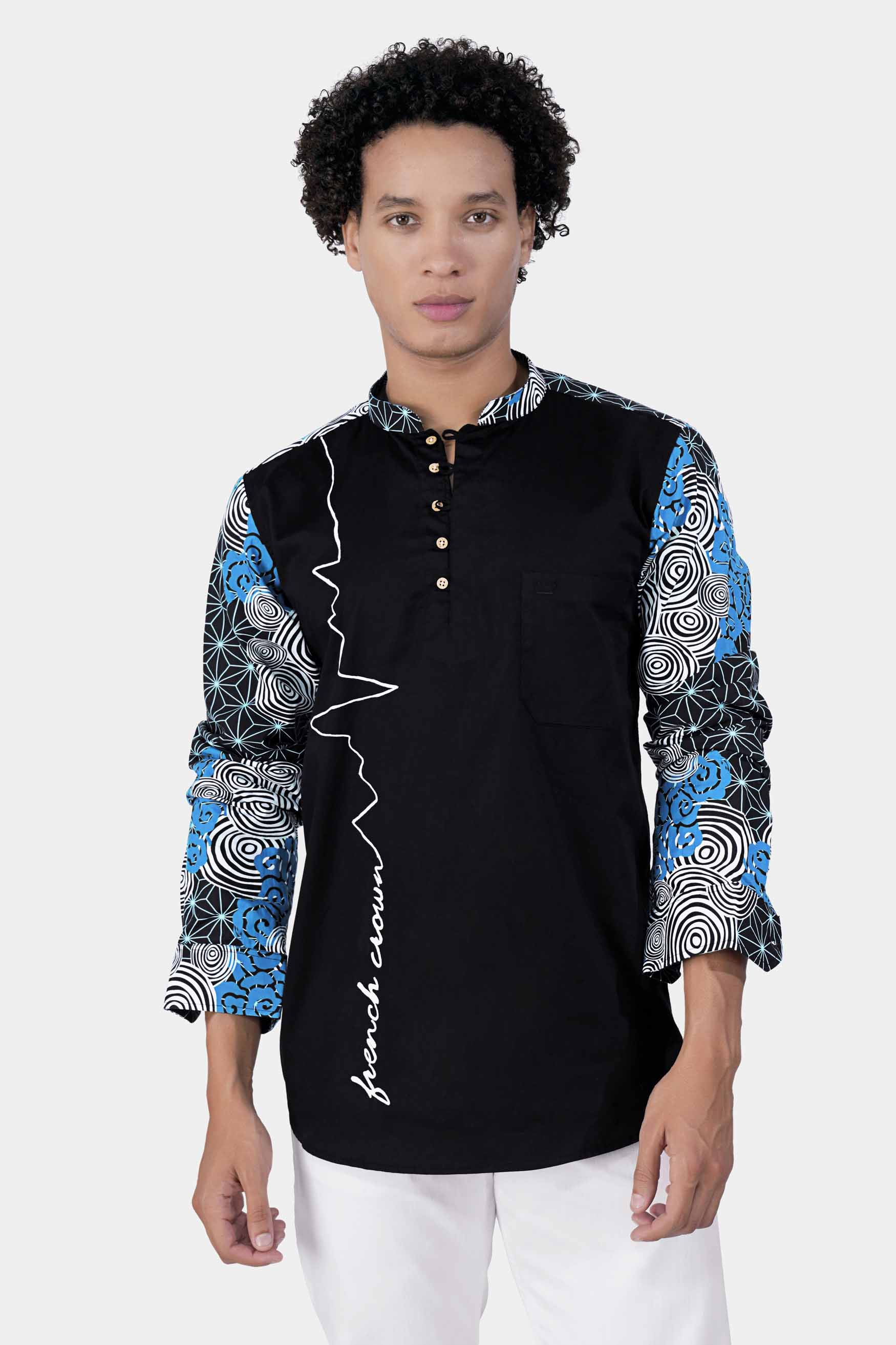 Jade Black Multicolour Printed and Hand Painted Premium Cotton Designer Kurta Shirt 6692-KS-ART-38, 6692-KS-ART-H-38, 6692-KS-ART-39, 6692-KS-ART-H-39, 6692-KS-ART-40, 6692-KS-ART-H-40, 6692-KS-ART-42, 6692-KS-ART-H-42, 6692-KS-ART-44, 6692-KS-ART-H-44, 6692-KS-ART-46, 6692-KS-ART-H-46, 6692-KS-ART-48, 6692-KS-ART-H-48, 6692-KS-ART-50, 6692-KS-ART-H-50, 6692-KS-ART-52, 6692-KS-ART-H-52