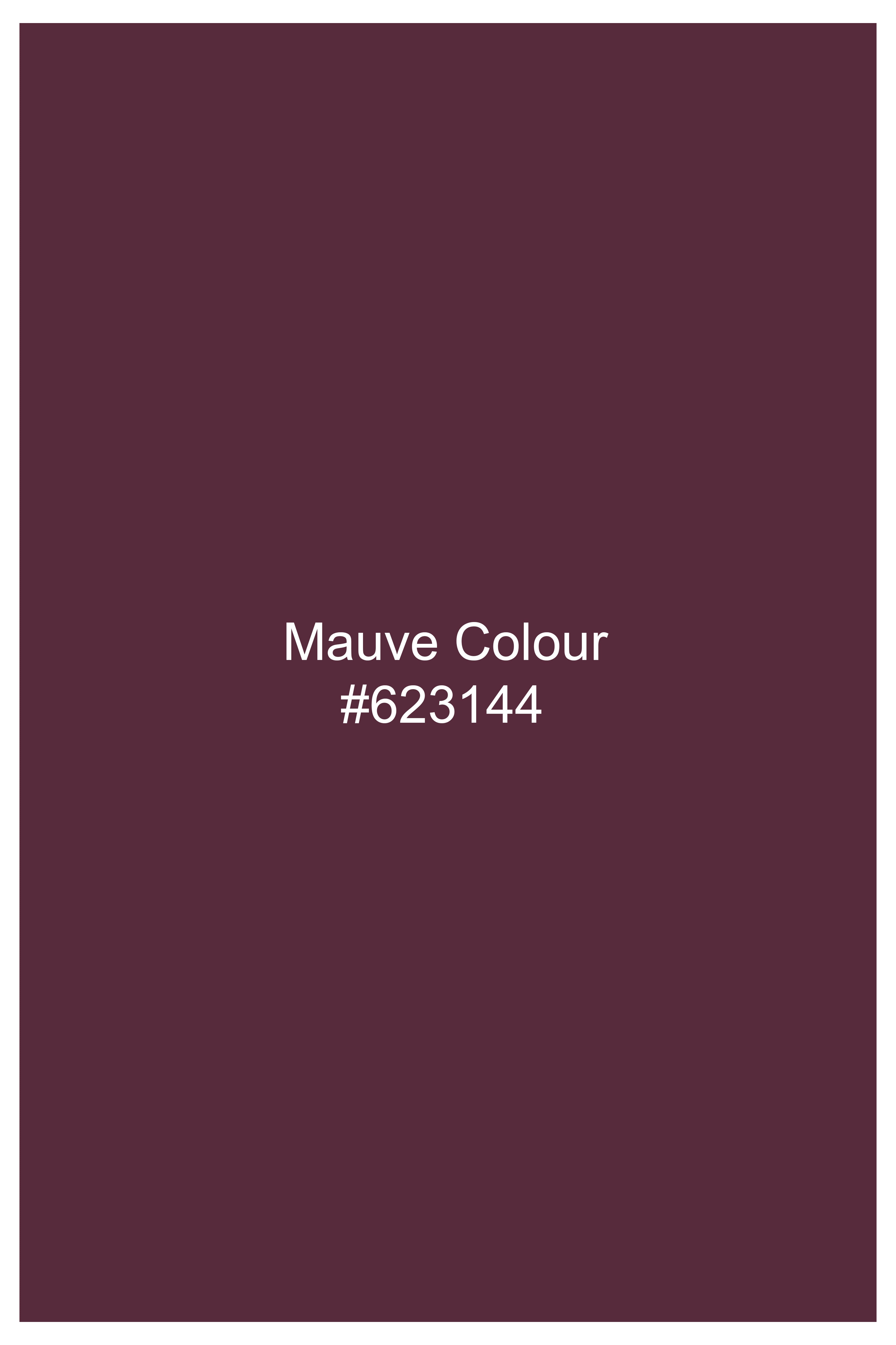 Mauve Purple Blocks Hand Painted Herringbone Designer Shirt