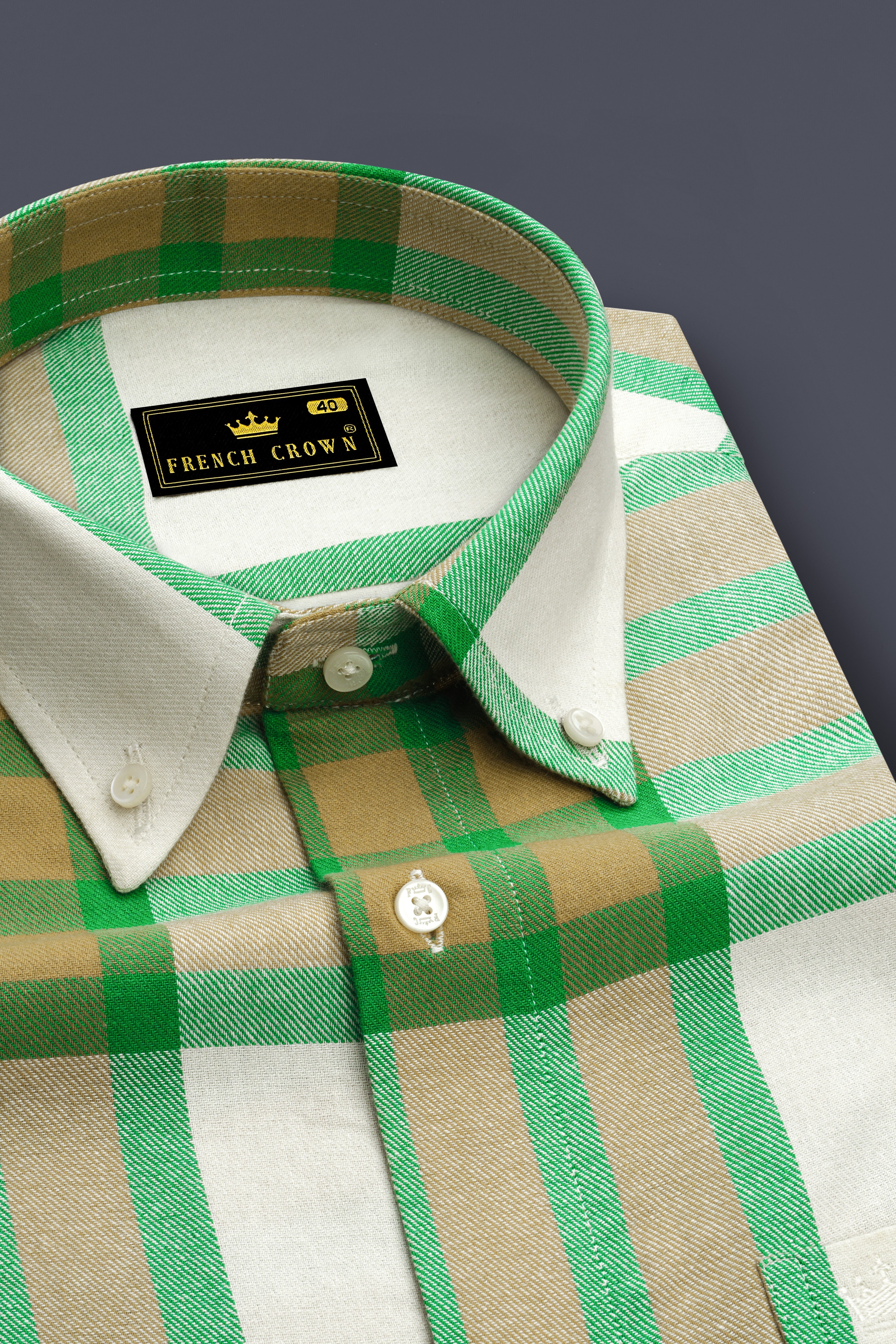 Chateau Green with Manhattan Checkered Flannel Shirt