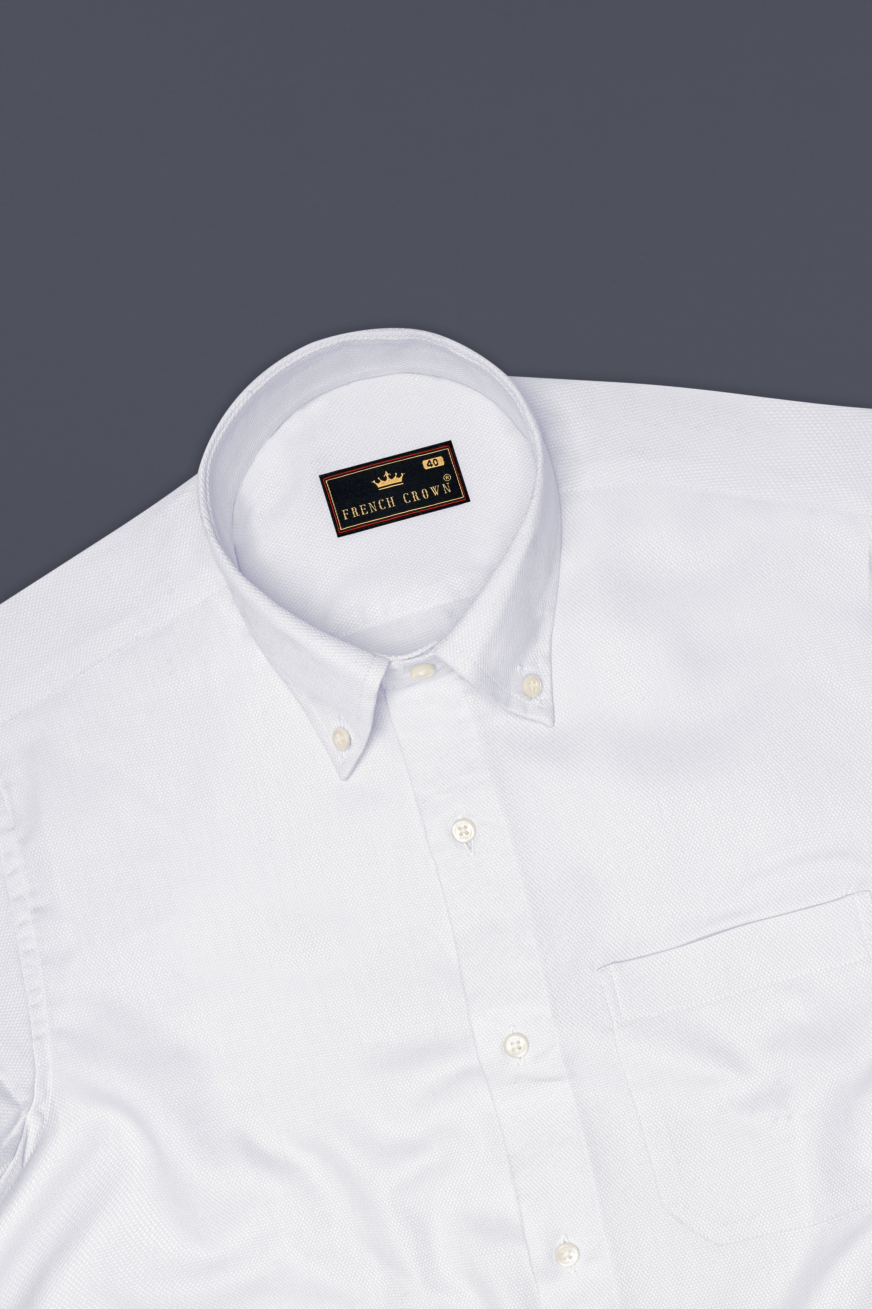 Prim Dobby Textured Premium Giza Cotton Shirt