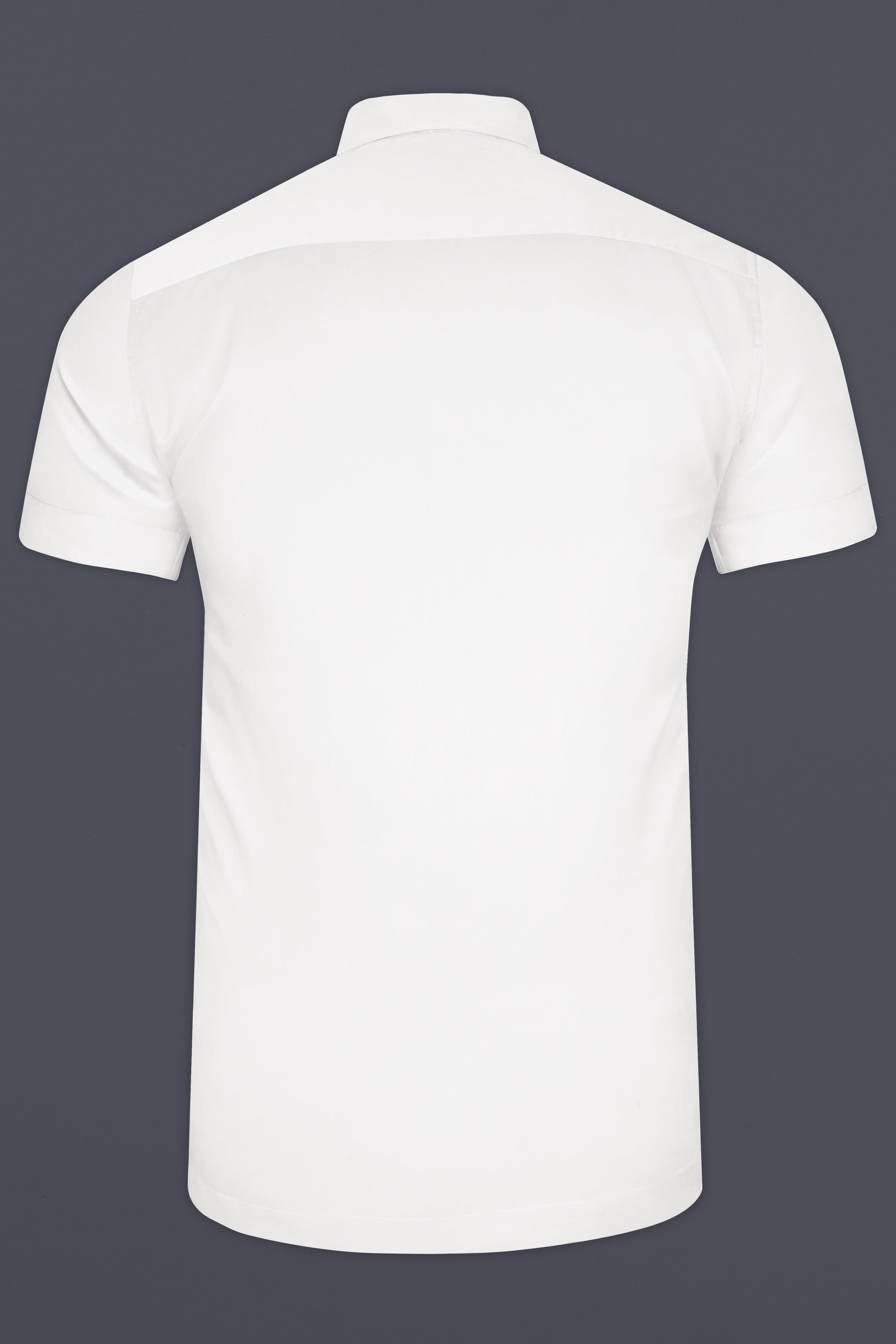 Bright White with Black Casual stripes Premium Cotton Shirt For