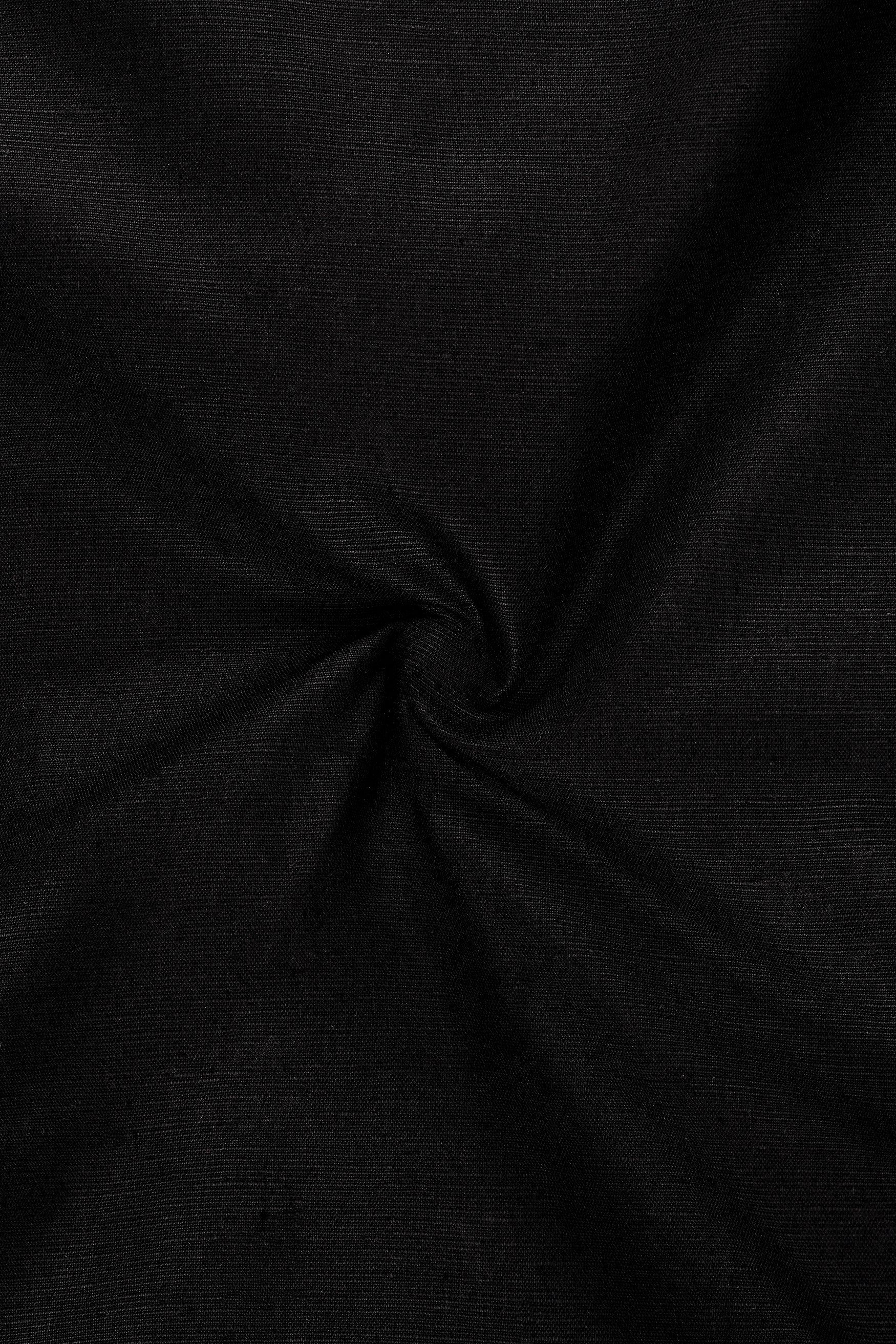 Jet Black Super Soft Luxurious Linen Shirt