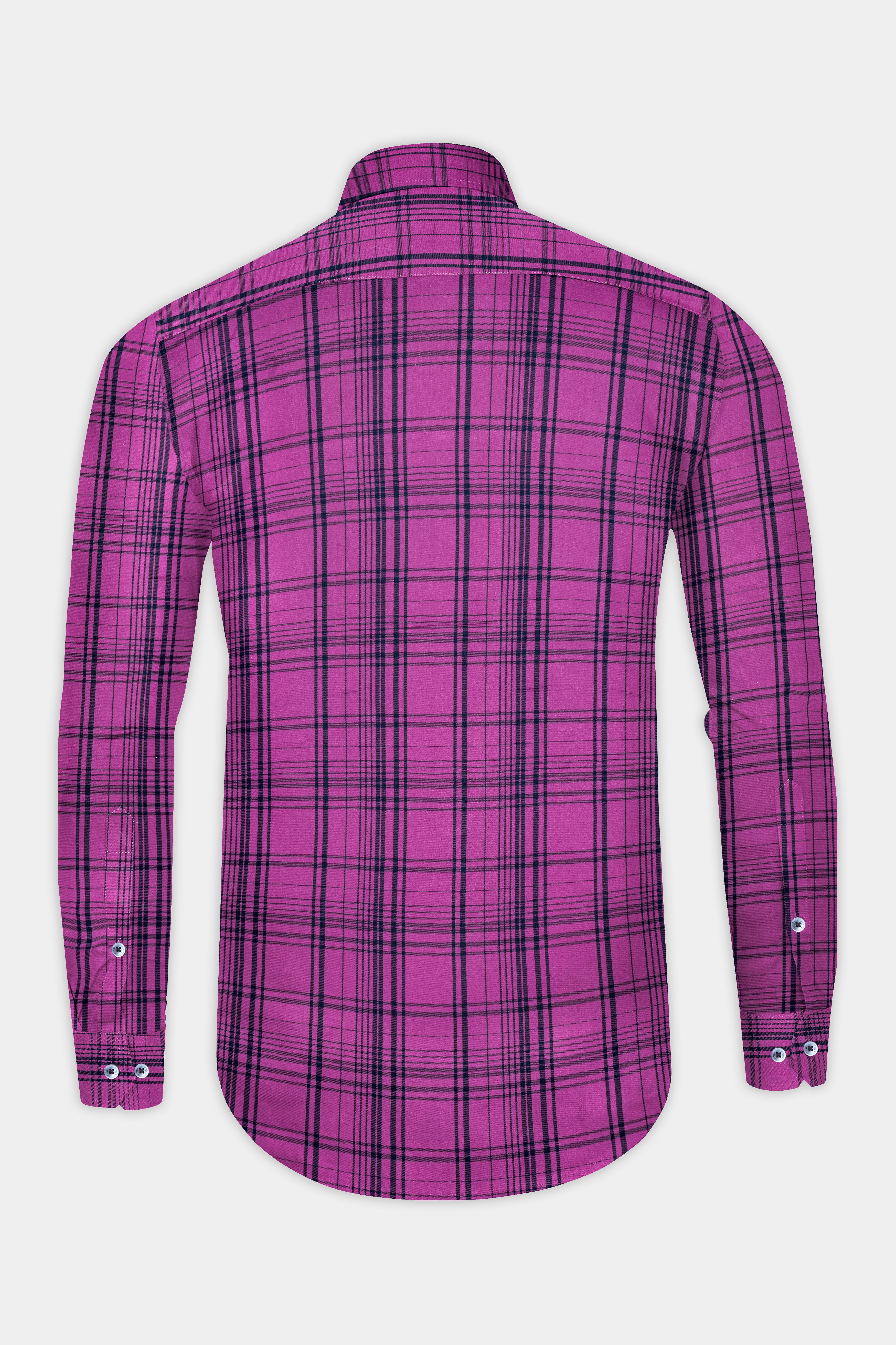 Byzantium Purple and Cyprus Blue Formal/Casual Checks-Plaid