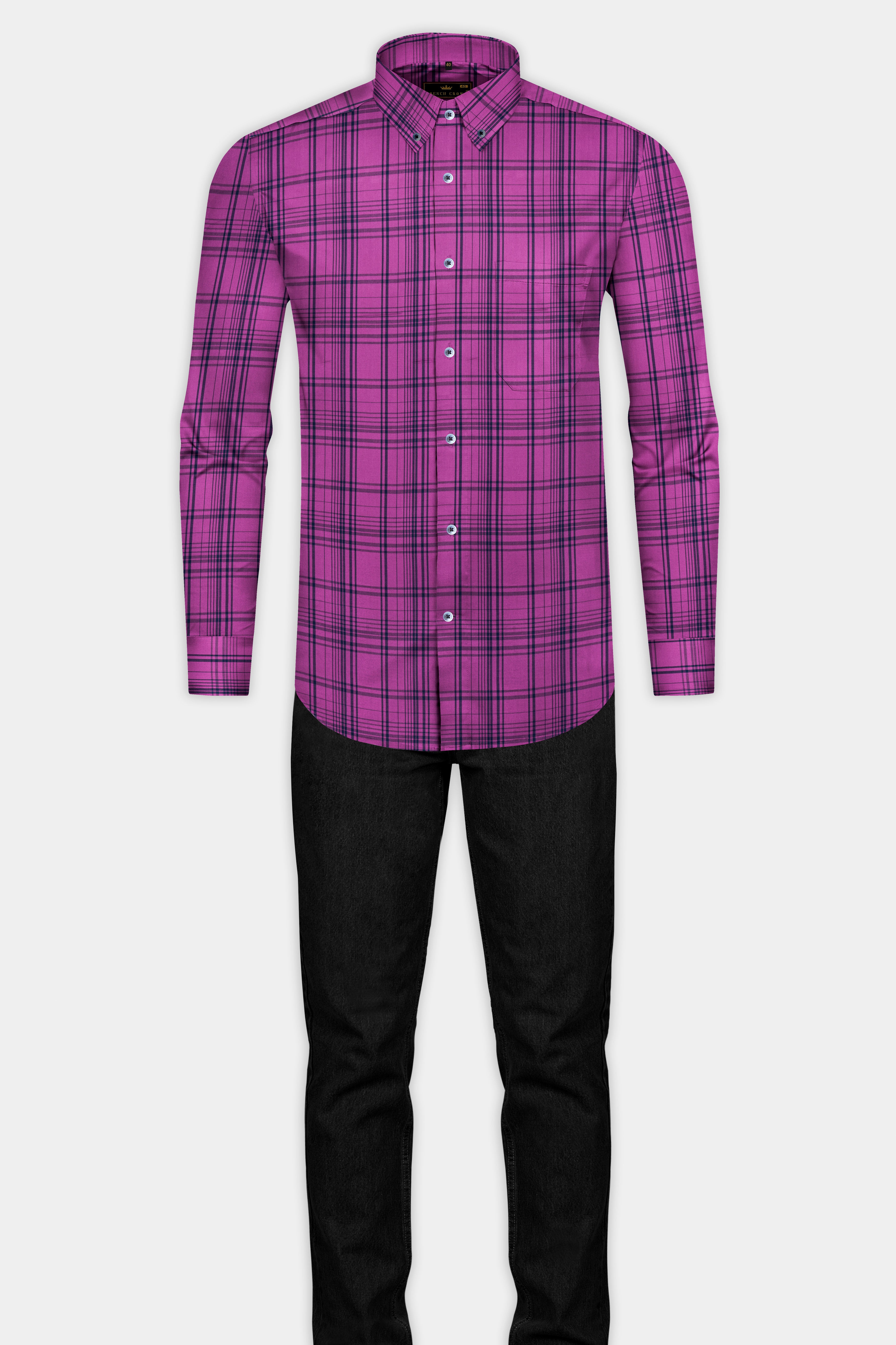 トップス SUBCULTURE WOOL CHECK SHIRT PURPLE Amazon.com: LEONAL Men's Dress Long Sleeve Buffalo Plaid Checked