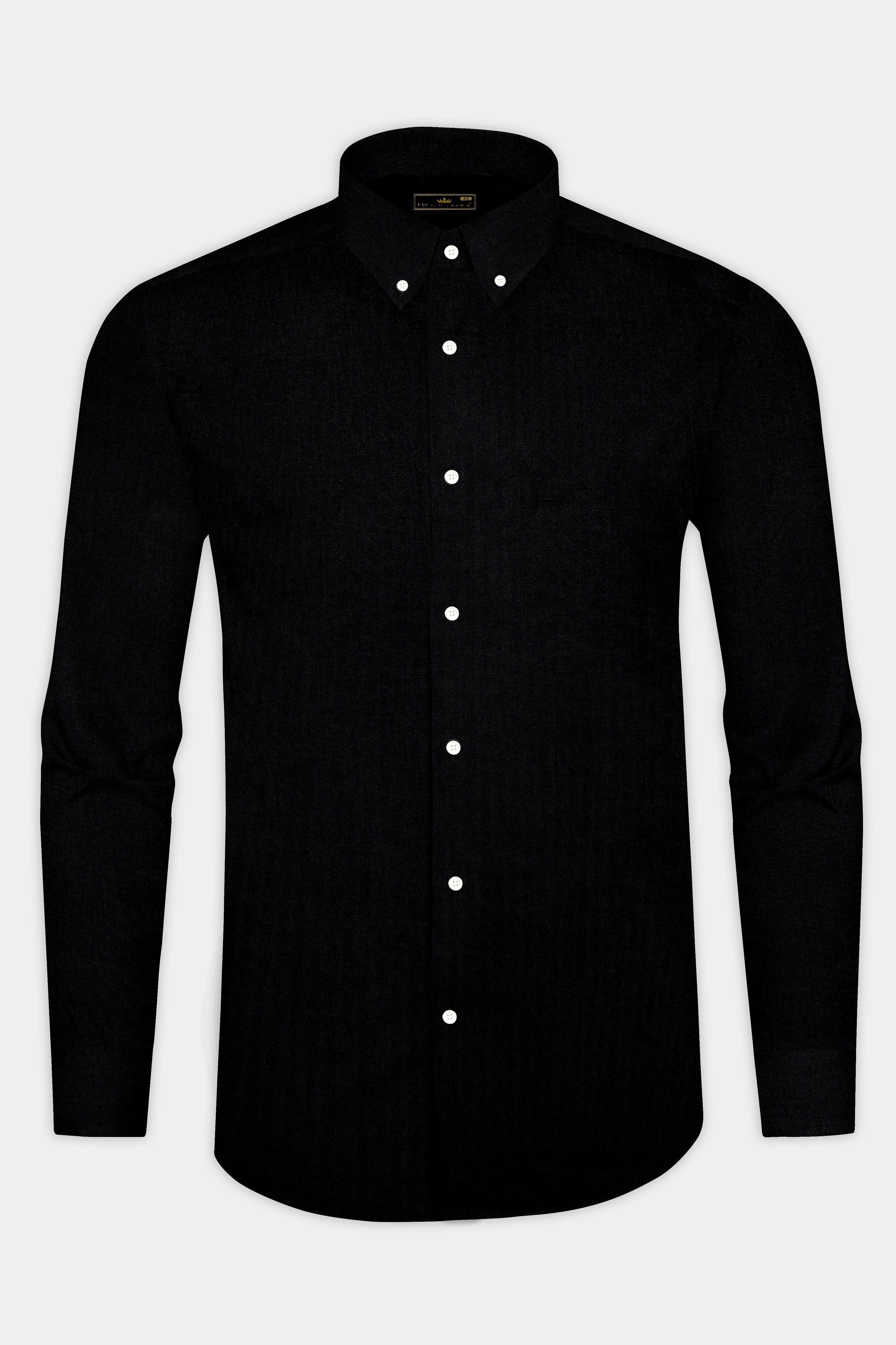 Ebony Black Premium Cotton Shirt