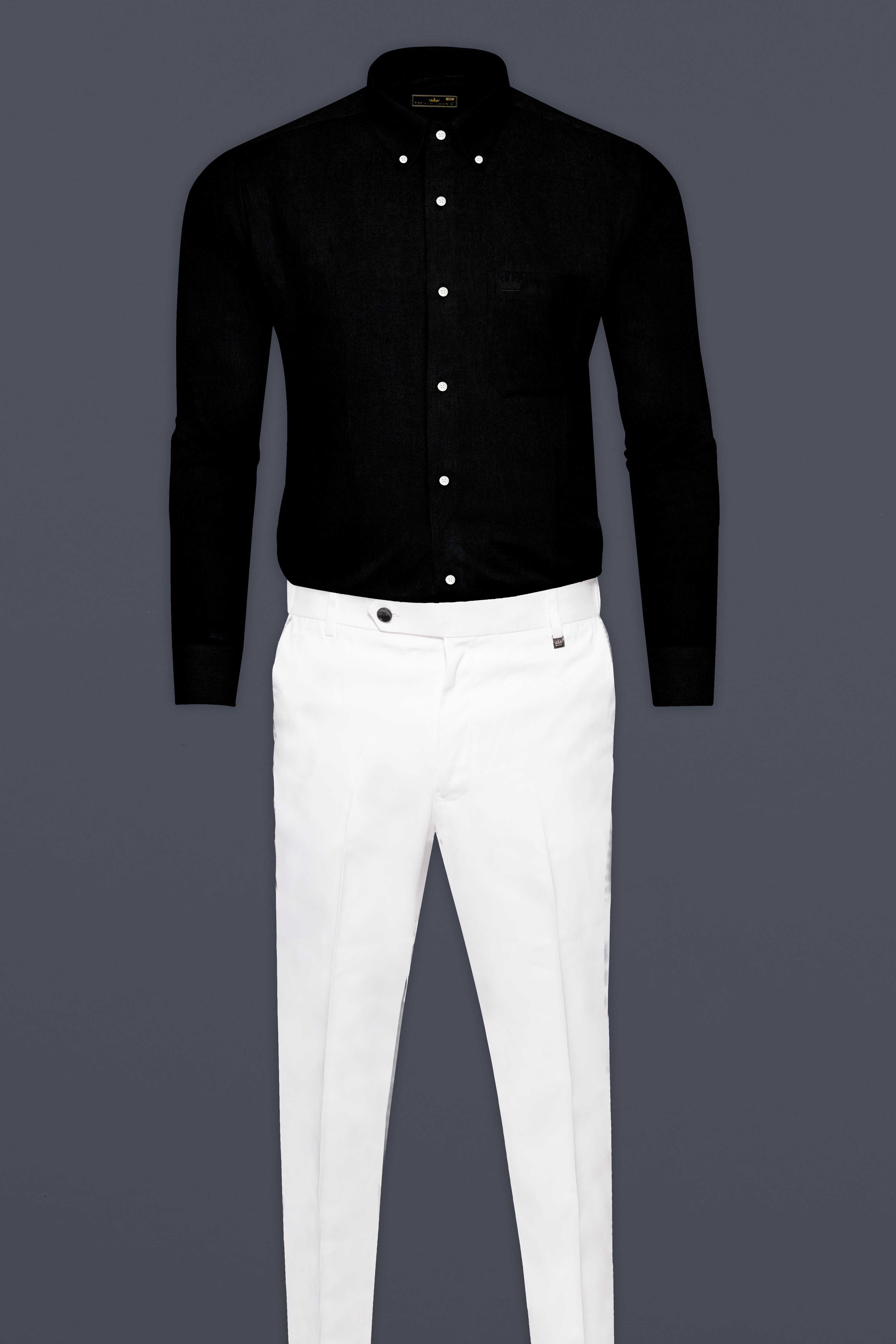 Ebony Black Premium Cotton Shirt